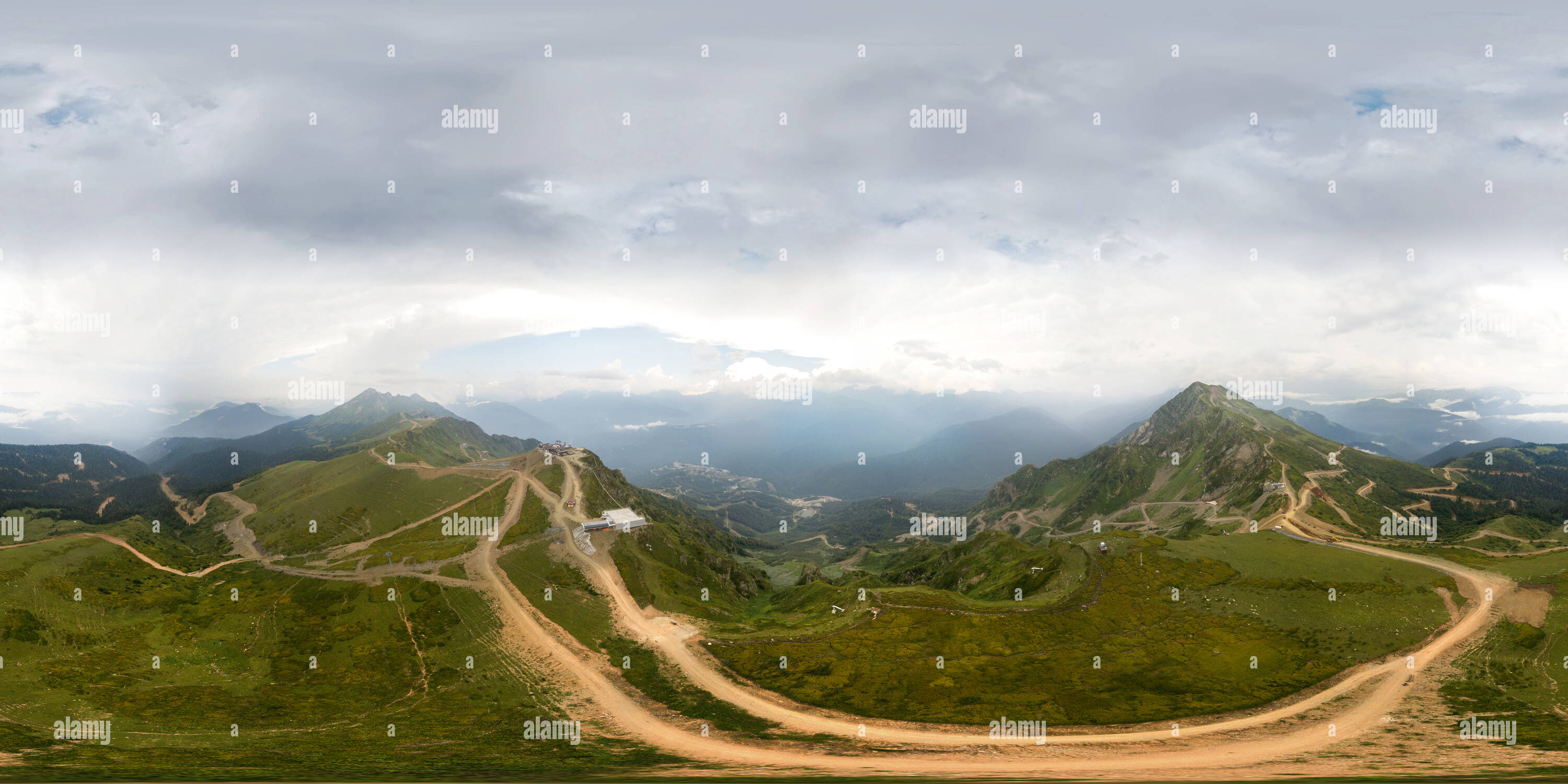 360° view of Upper station of the cable car Edelweiss - Alamy