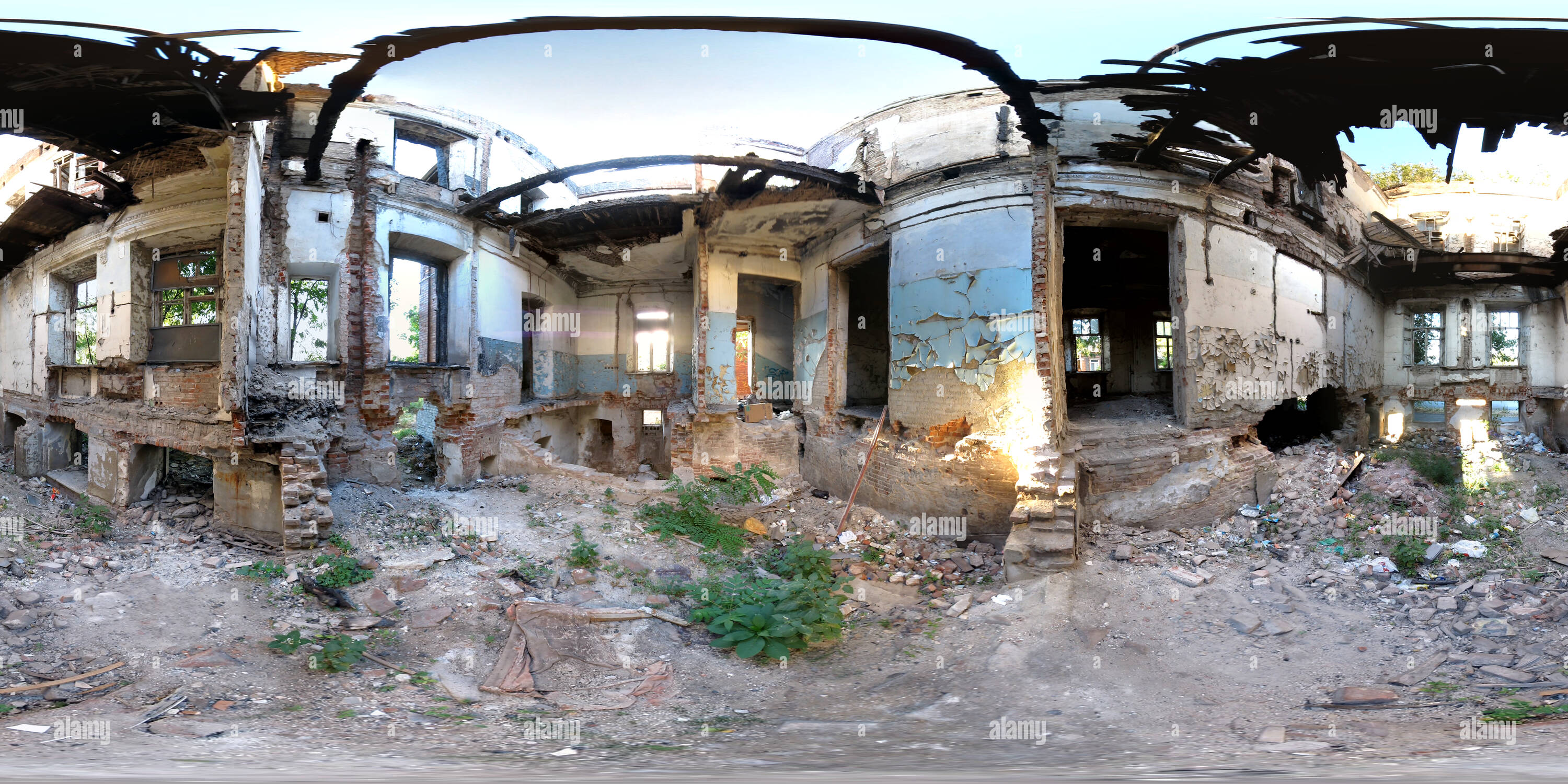 360° view of Inside the abandoned radiostation - Alamy