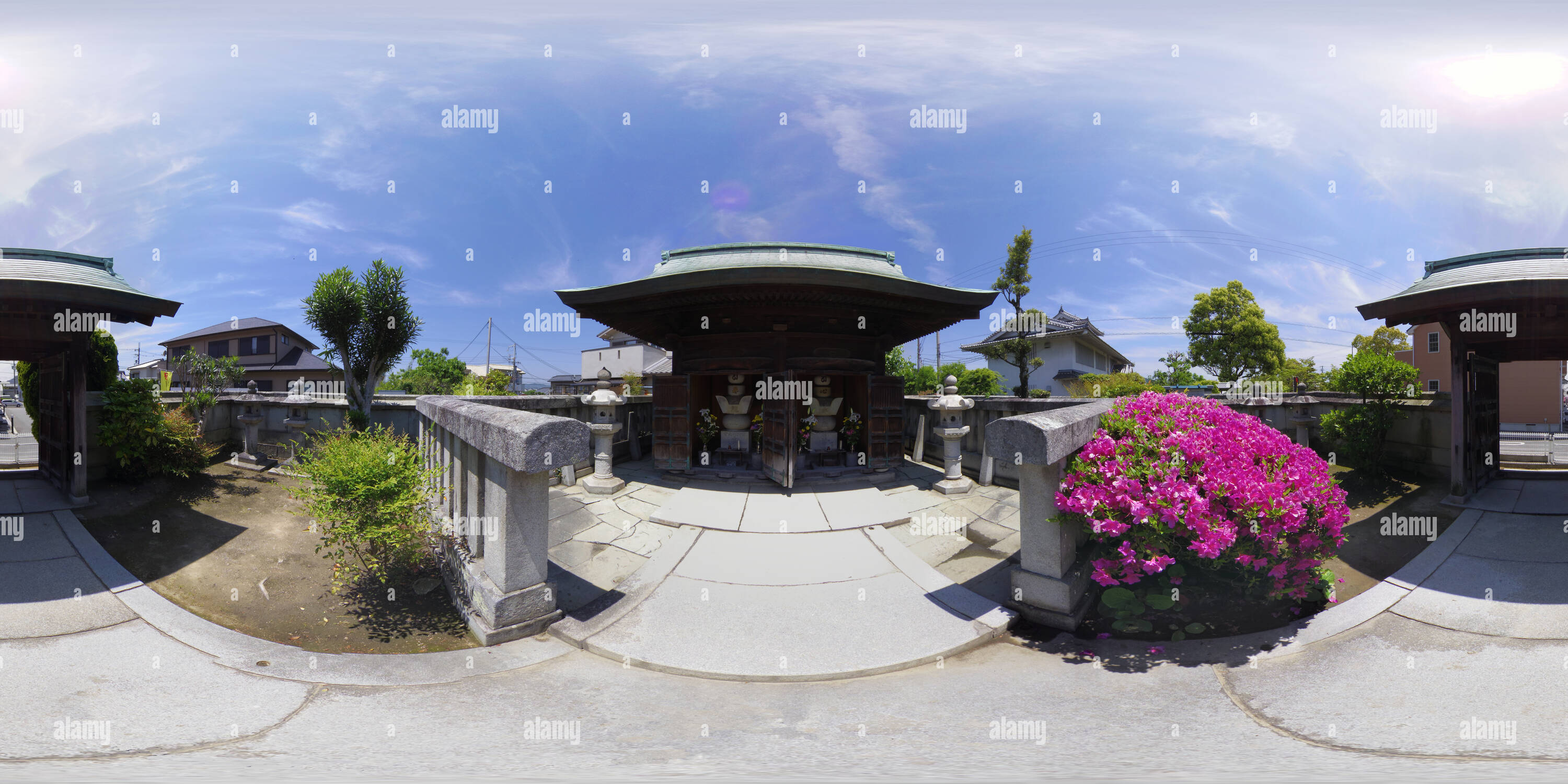 360 degree panoramic view of Kuroda family mausoleum (Gochaku ruins of a castle)