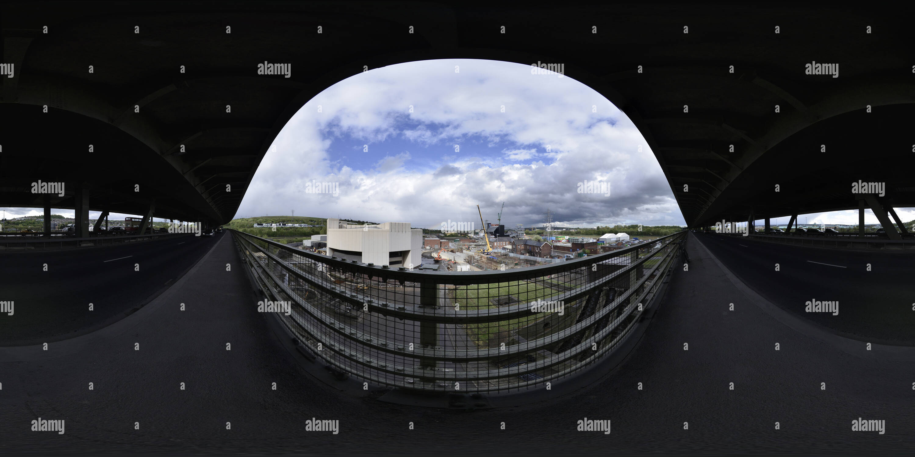 360° view of Sheffield Tinsley Viaduct East Side - Alamy