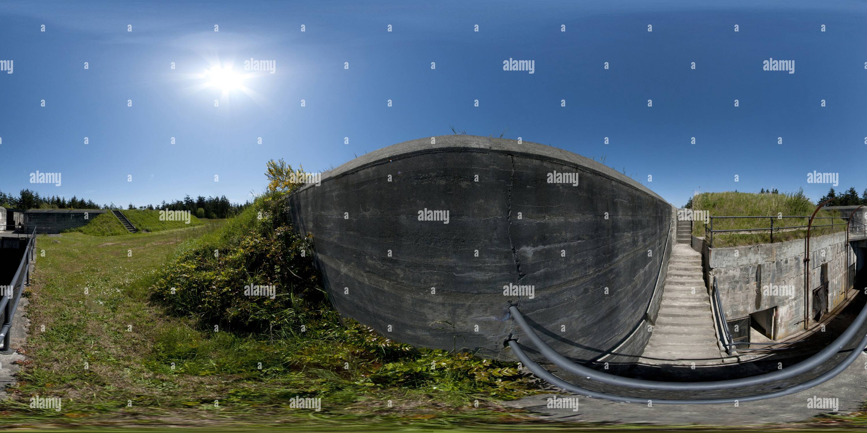 360° view of Battery Rawlins, Gun 2 Emplacement Fort Flagler State