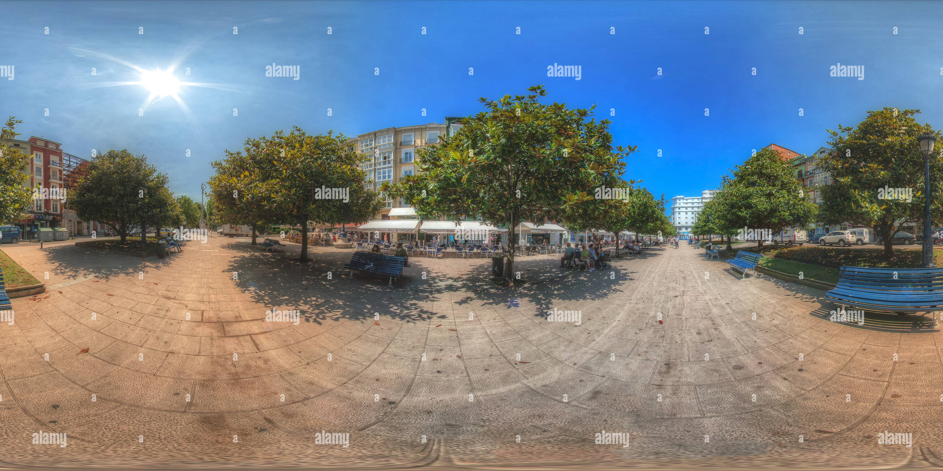 360° view of Calle Burgos, Santander Alamy
