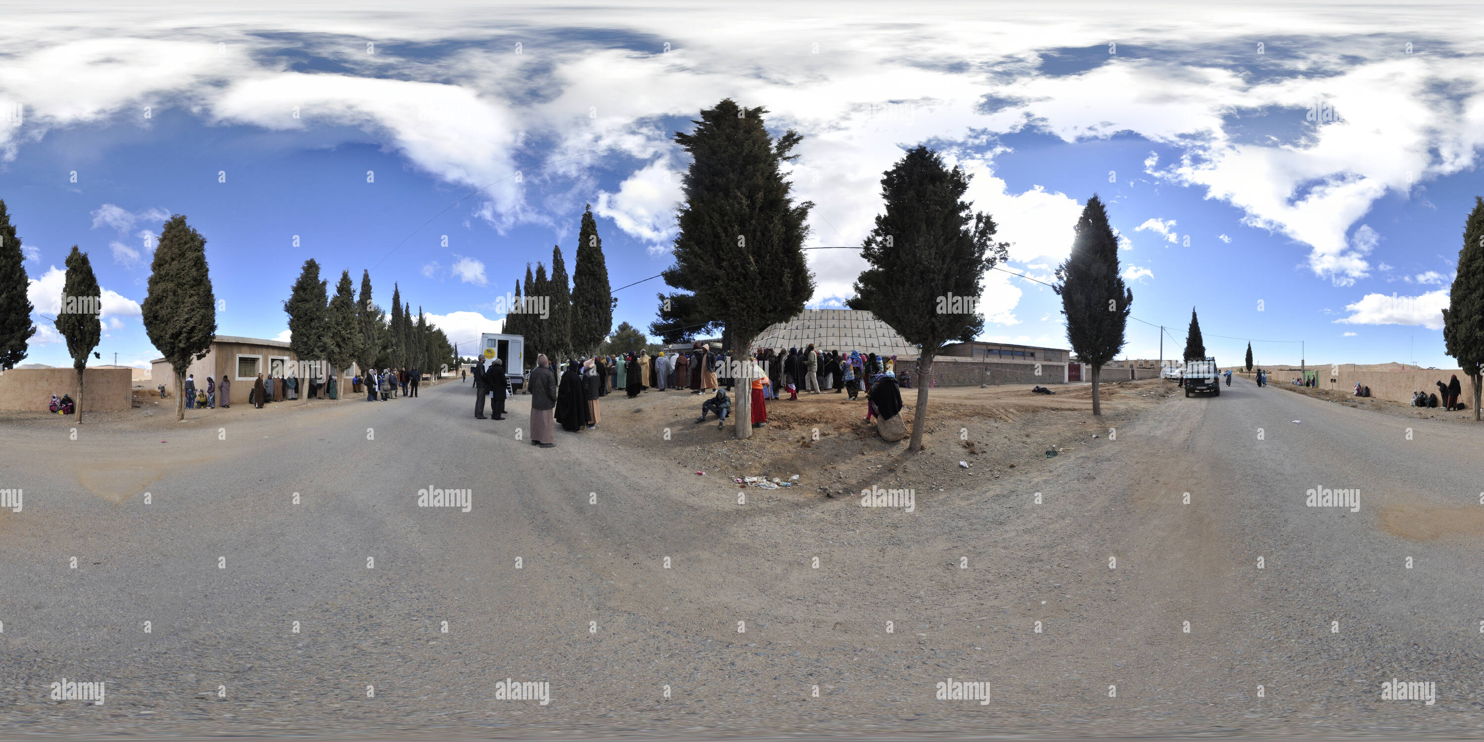 360 degree panoramic view of The medical caravan of askaoun 1