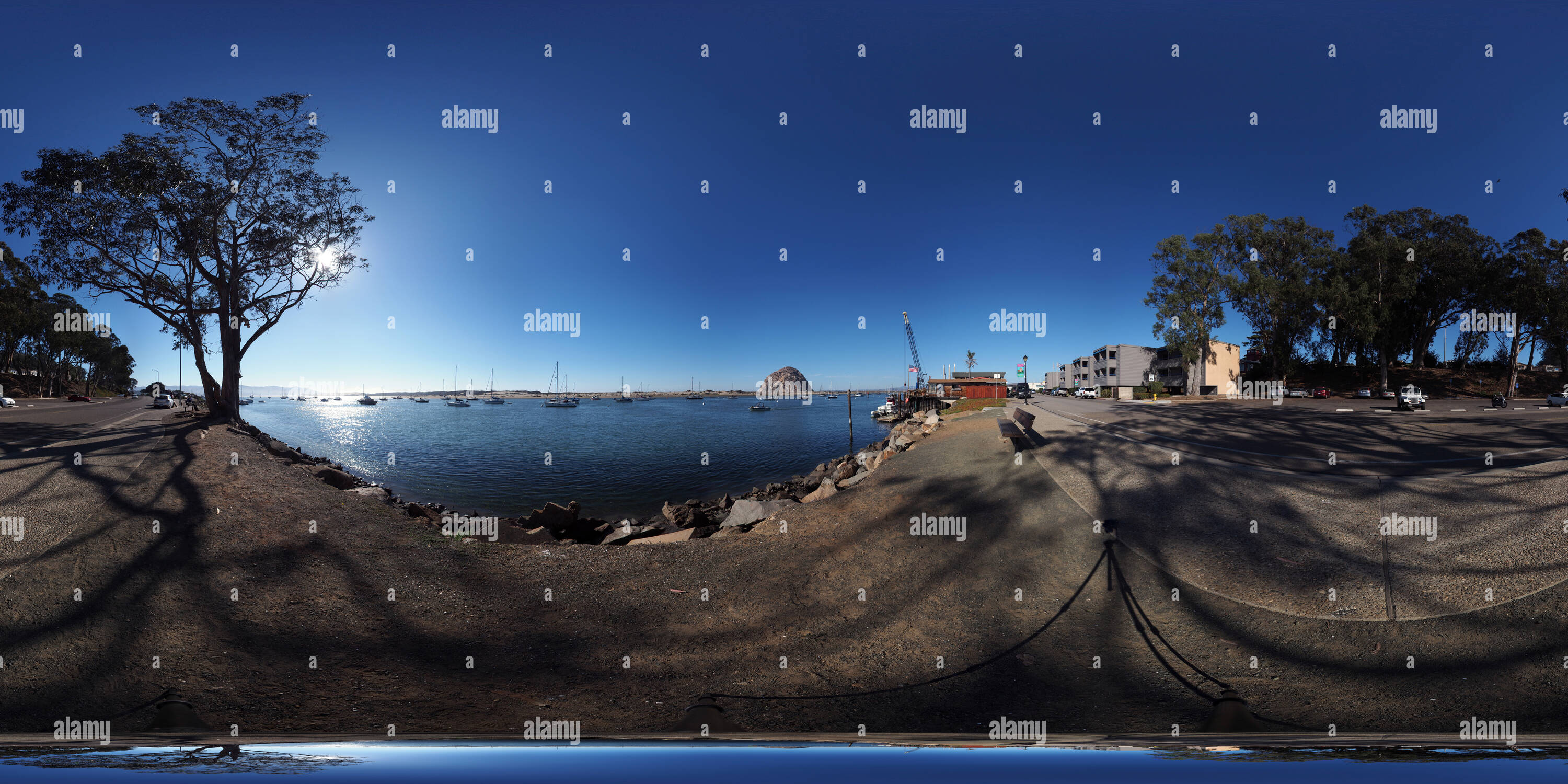 360° view of Harbor, Morro Bay, California Alamy