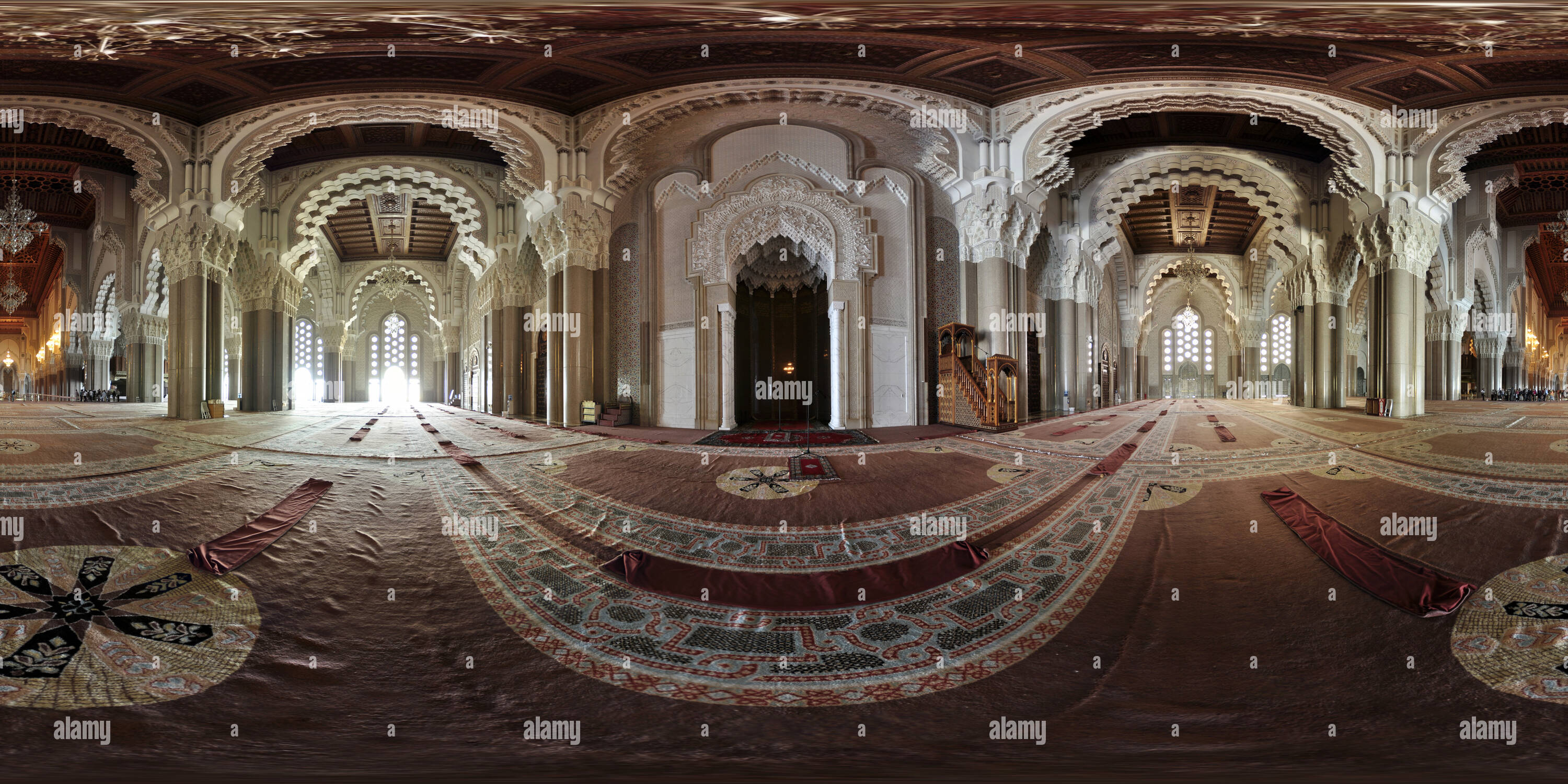 360° view of The Hassan II Mosque Interior overview 4 - Morocco - Alamy
