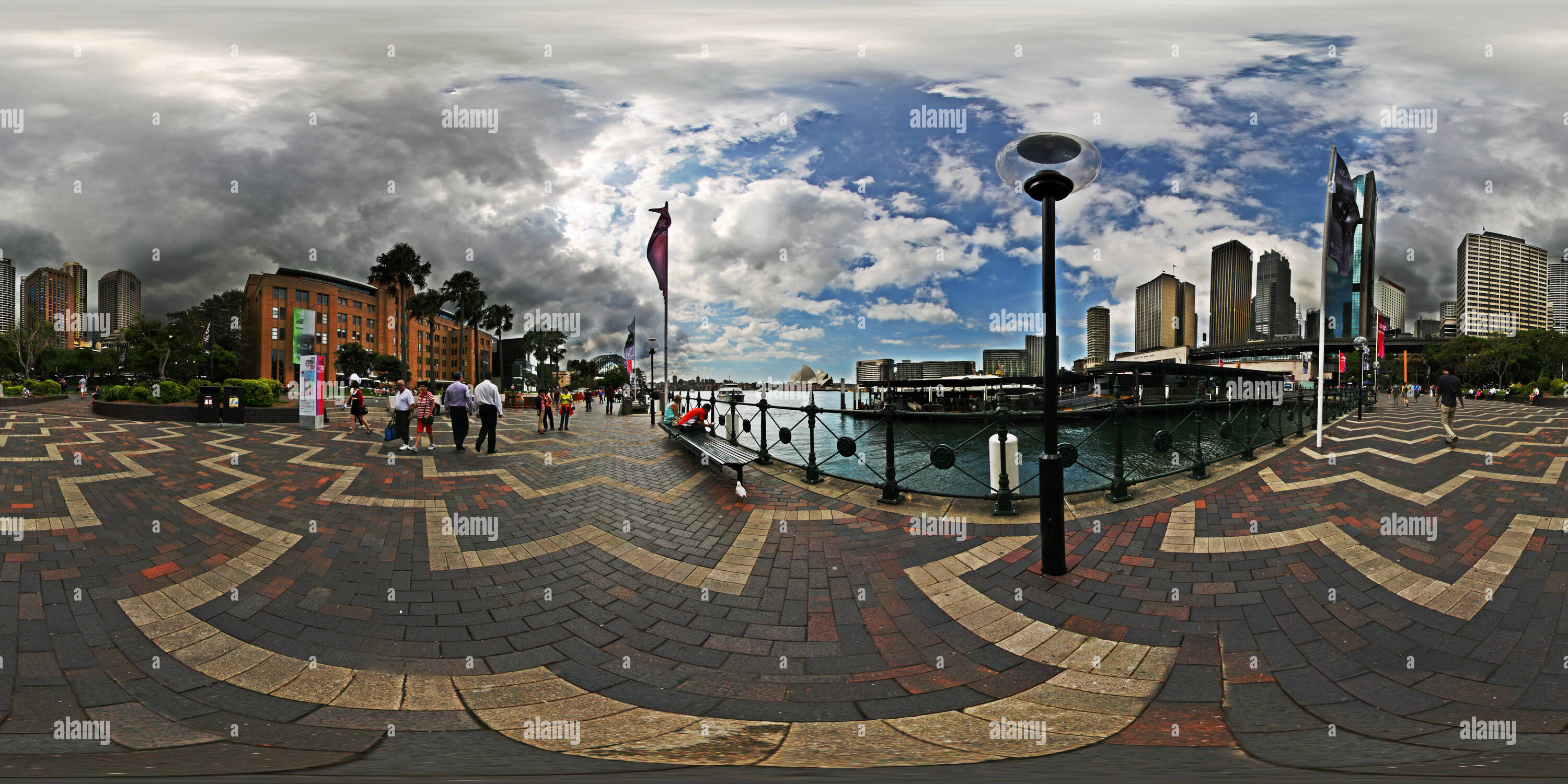 360° view of Circular Quay Sydney Alamy