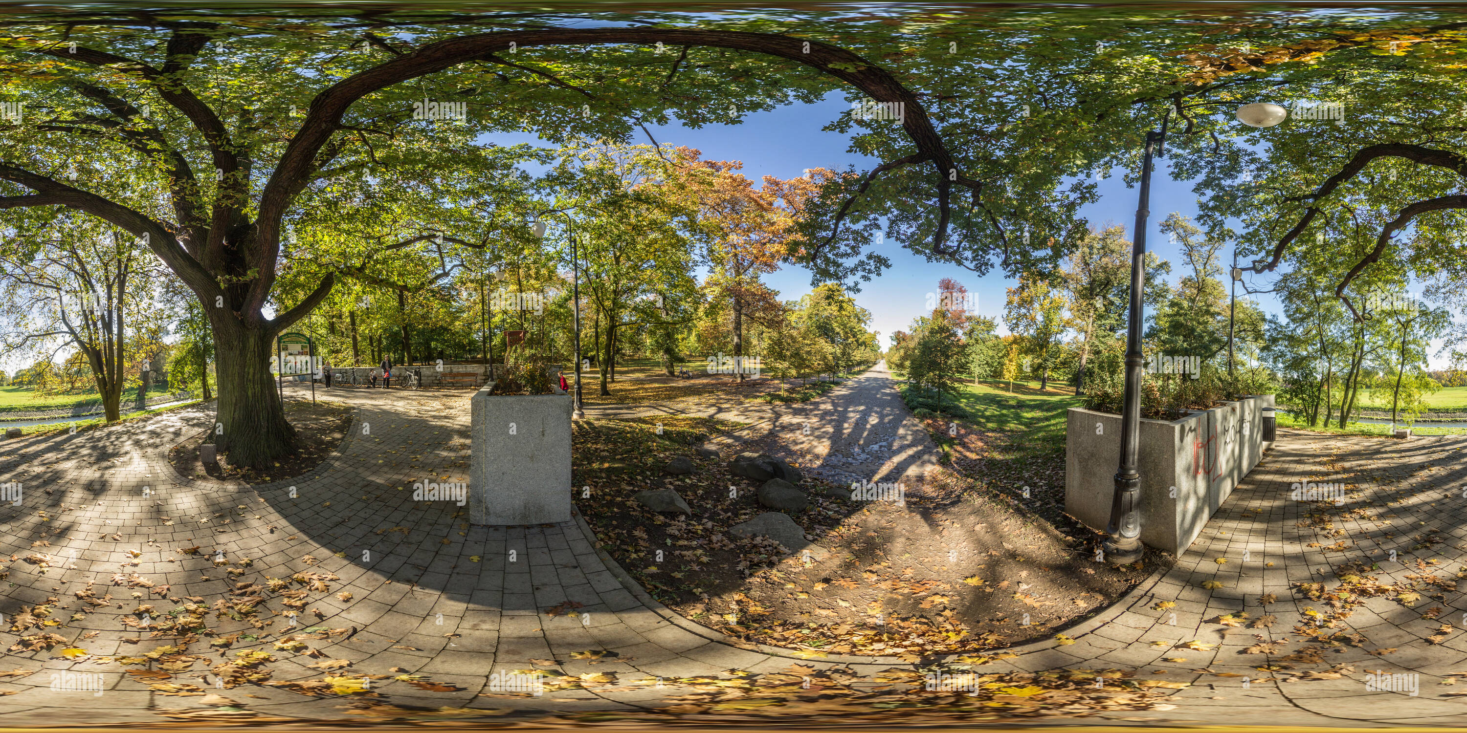 360 degree panoramic view of Park Orla Bialego