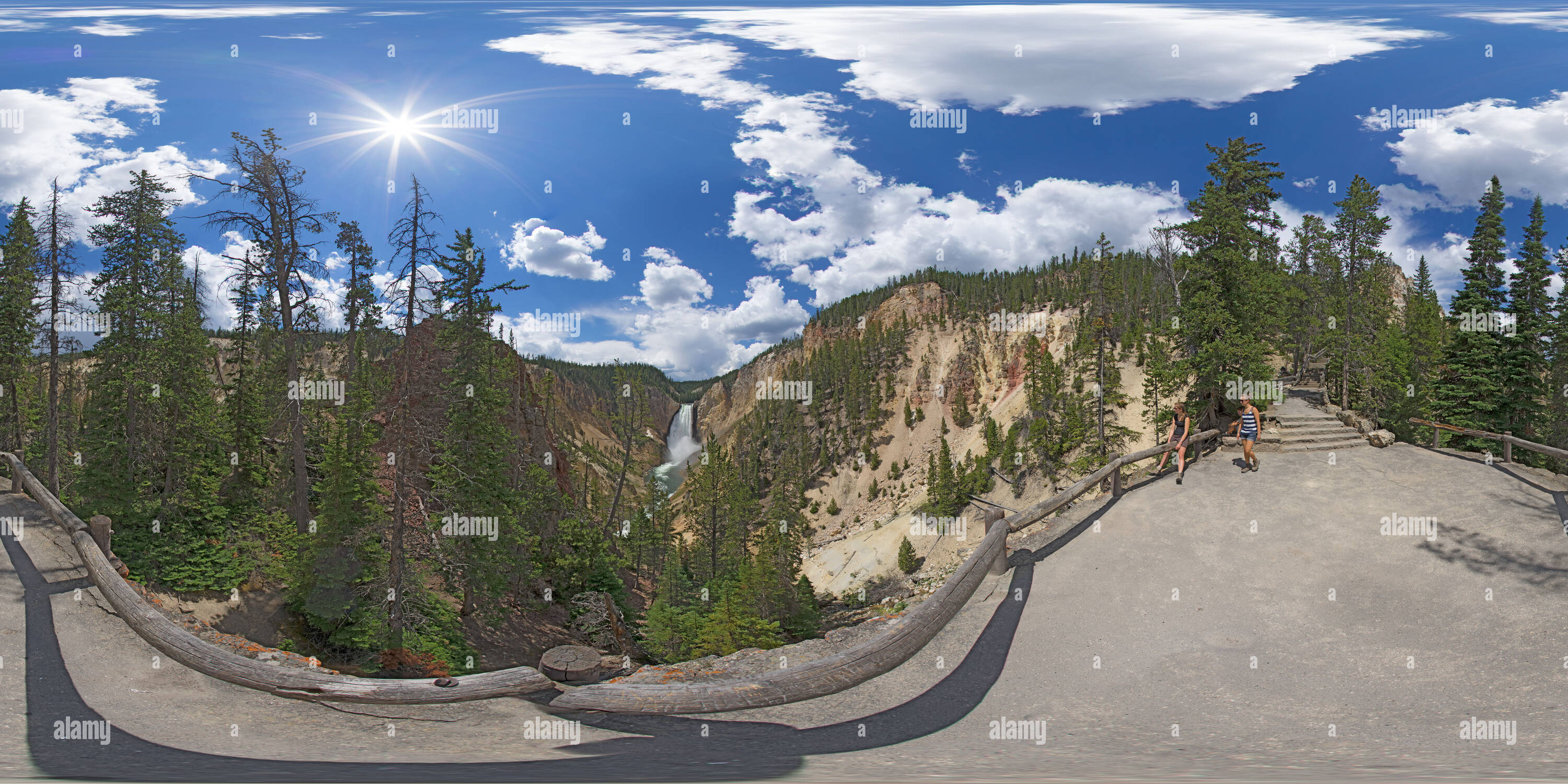 360° view of Red Rock Point in the Grand Canyon of the Yellowstone Alamy