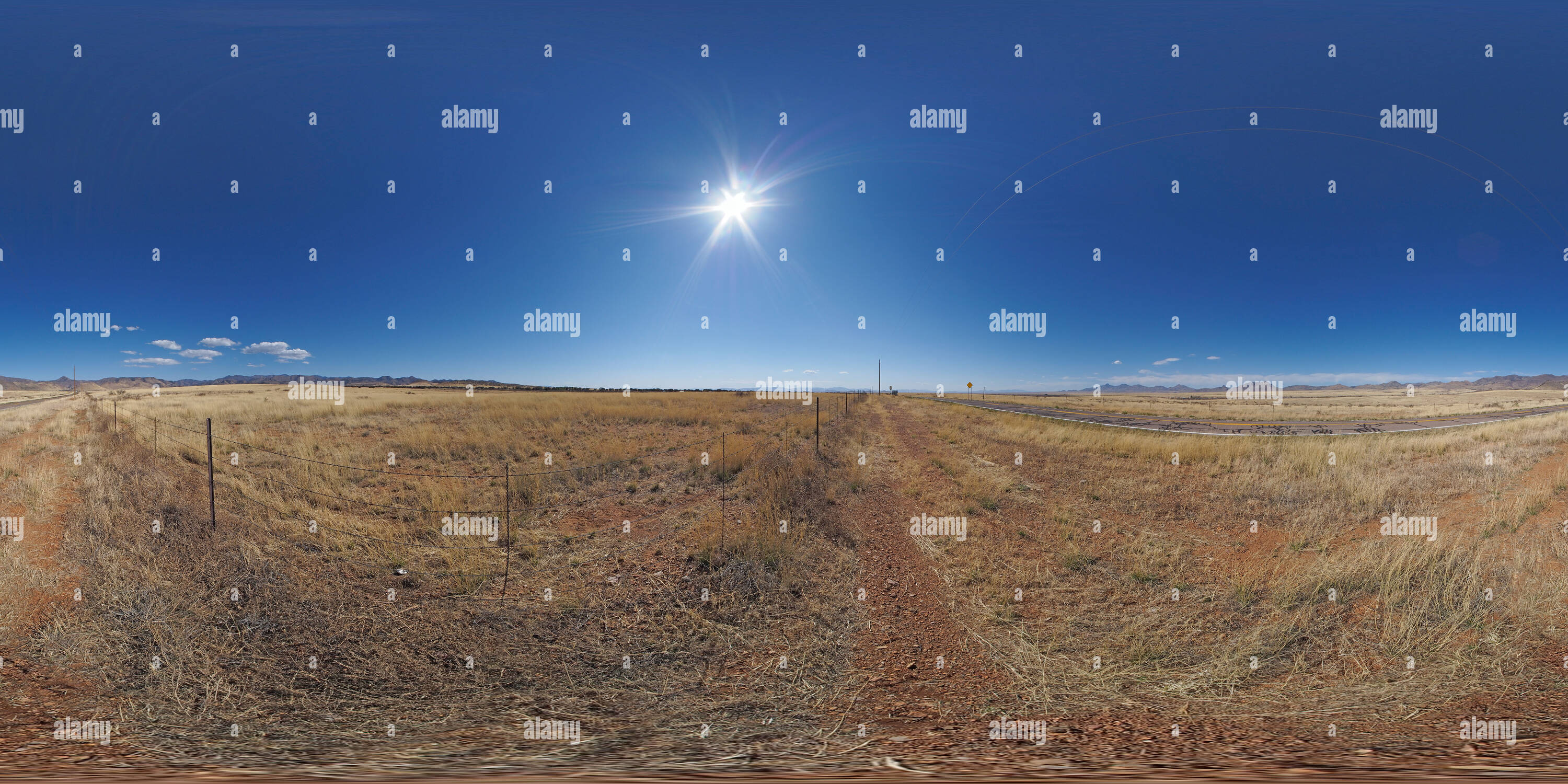 360° view of Desert grassland in Sulphur Springs Valley Alamy