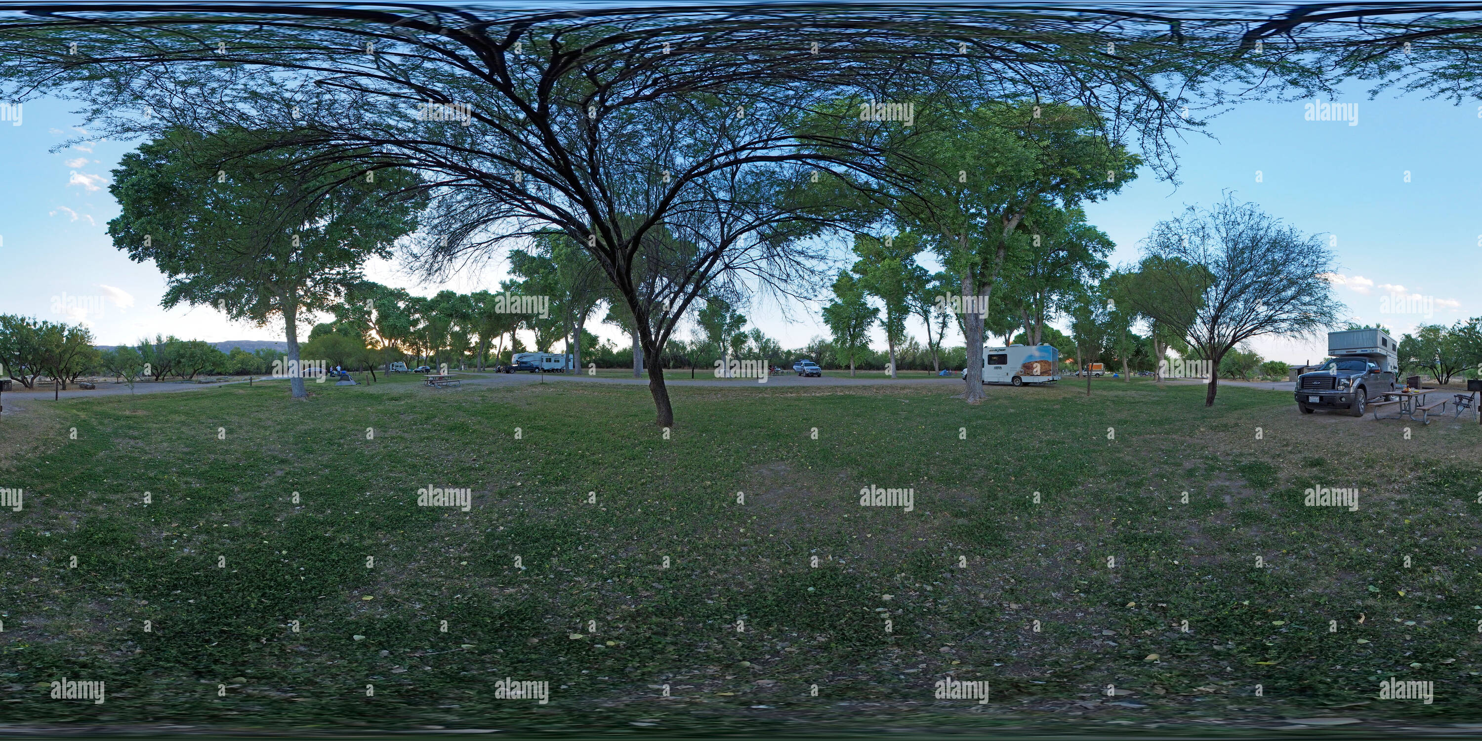 360° view of Cottonwood Campground at Castolon in Big Bend National