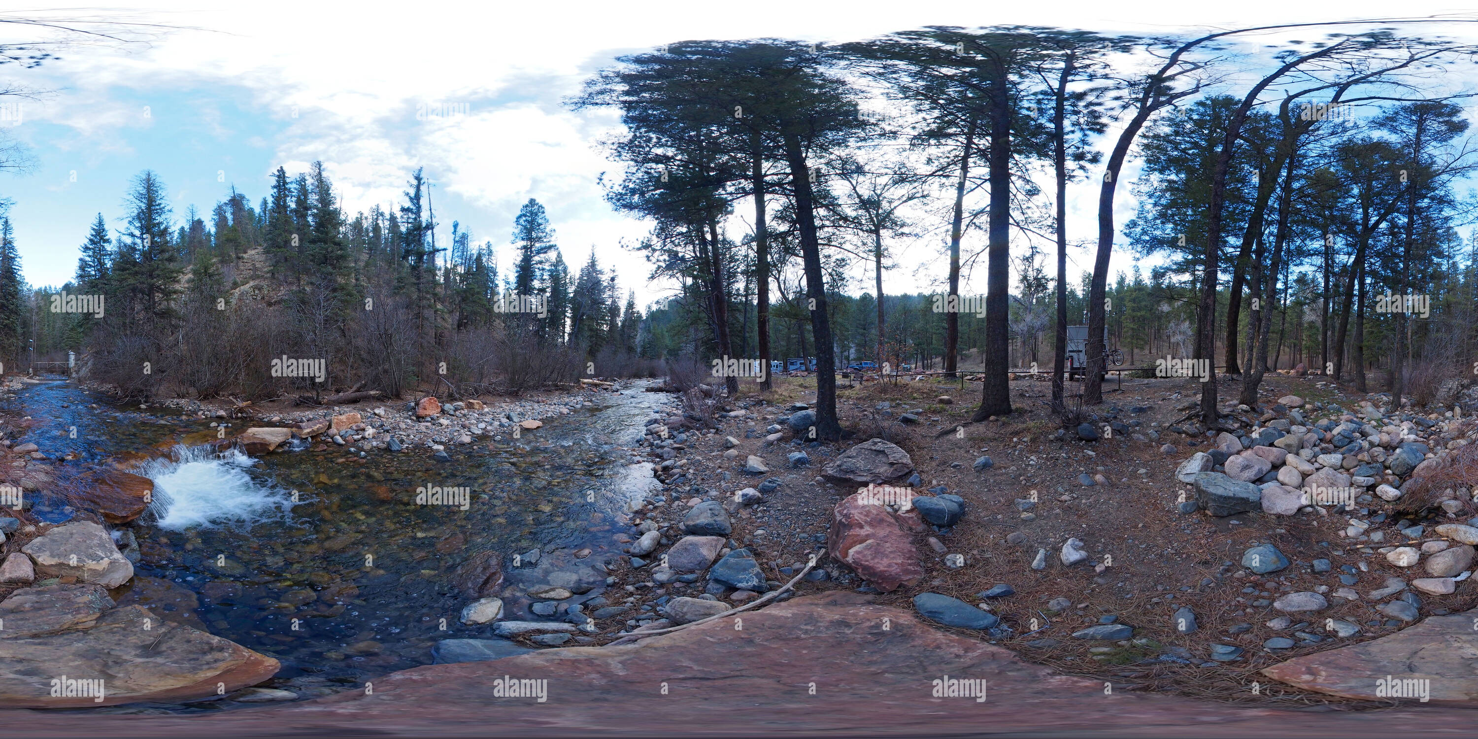 360° view of Mora River Campground Alamy