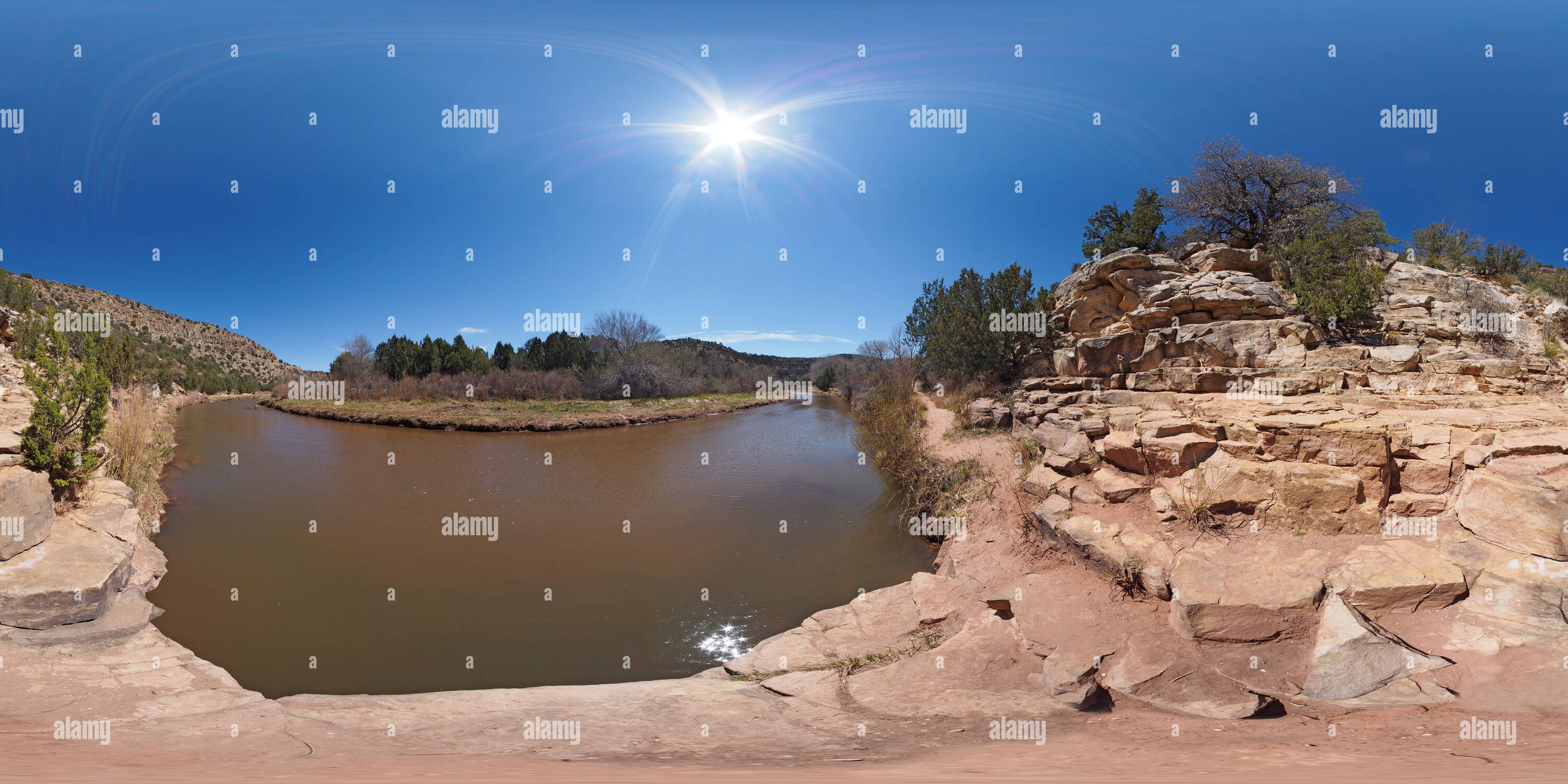 360° view of Pecos River at Villanueva State Park - Alamy
