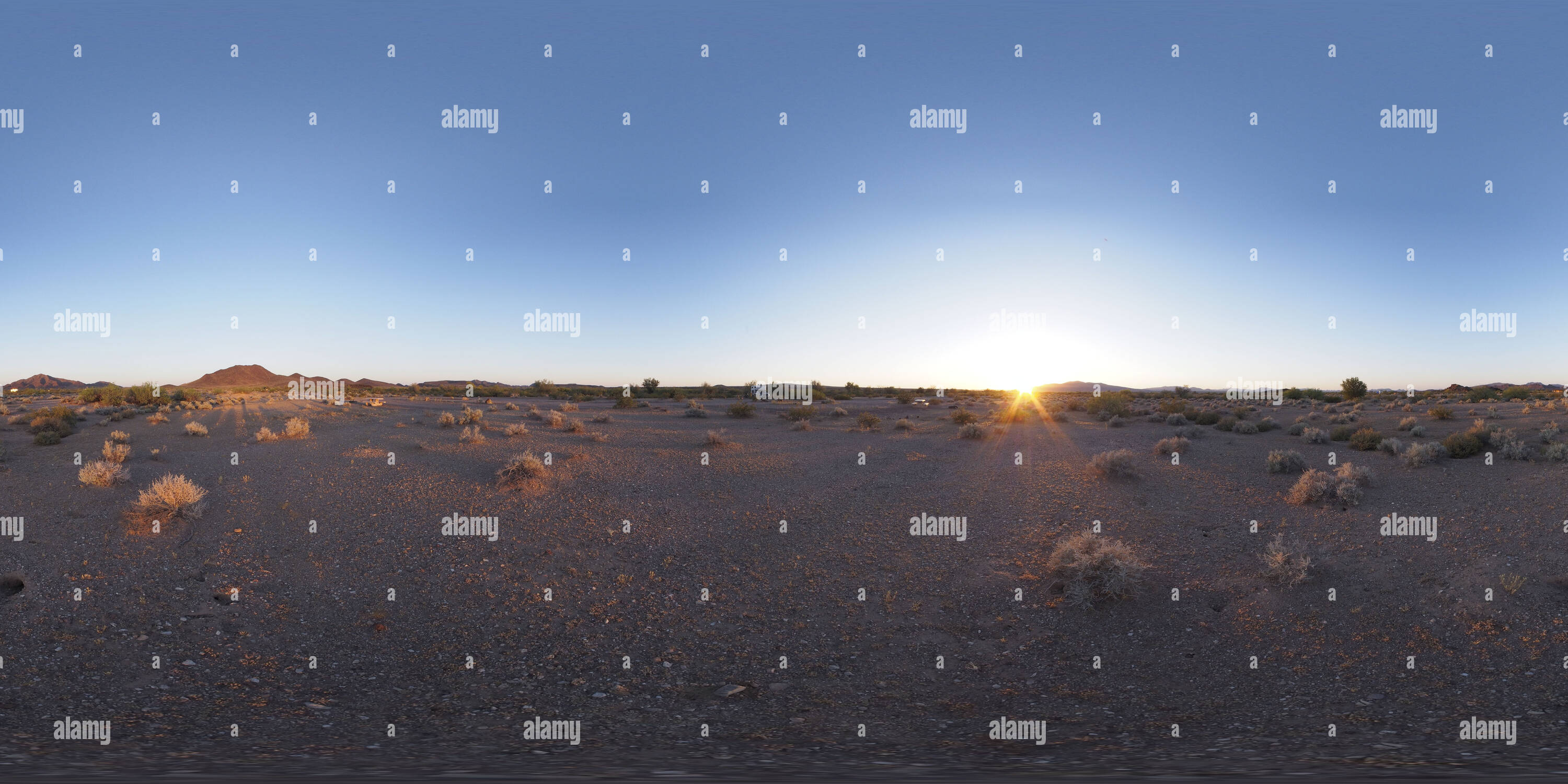 360° view of Sunset at Painted Rocks petroglyph site Alamy