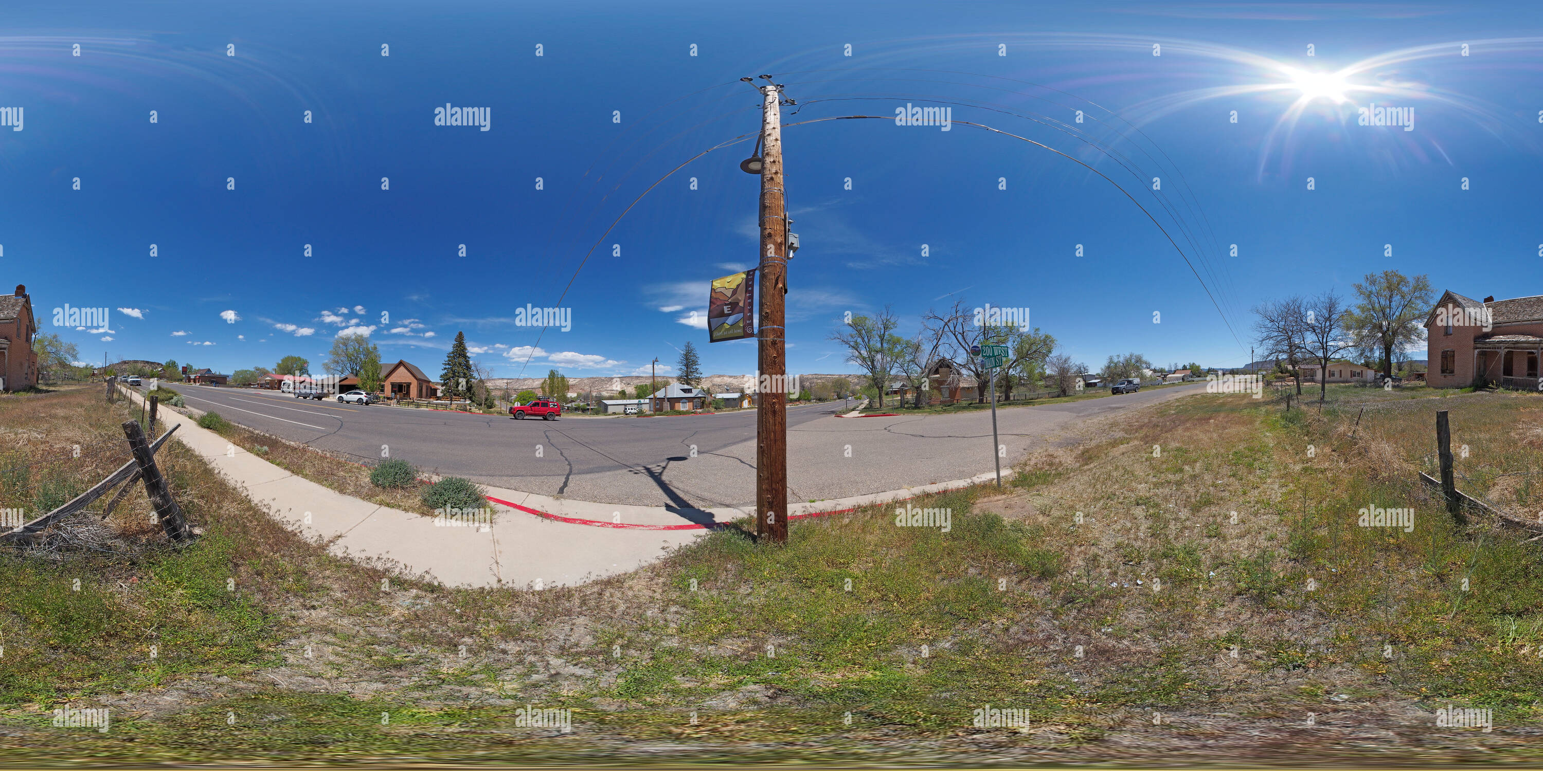 360° view of Historic Mormon houses in Escalante - Alamy