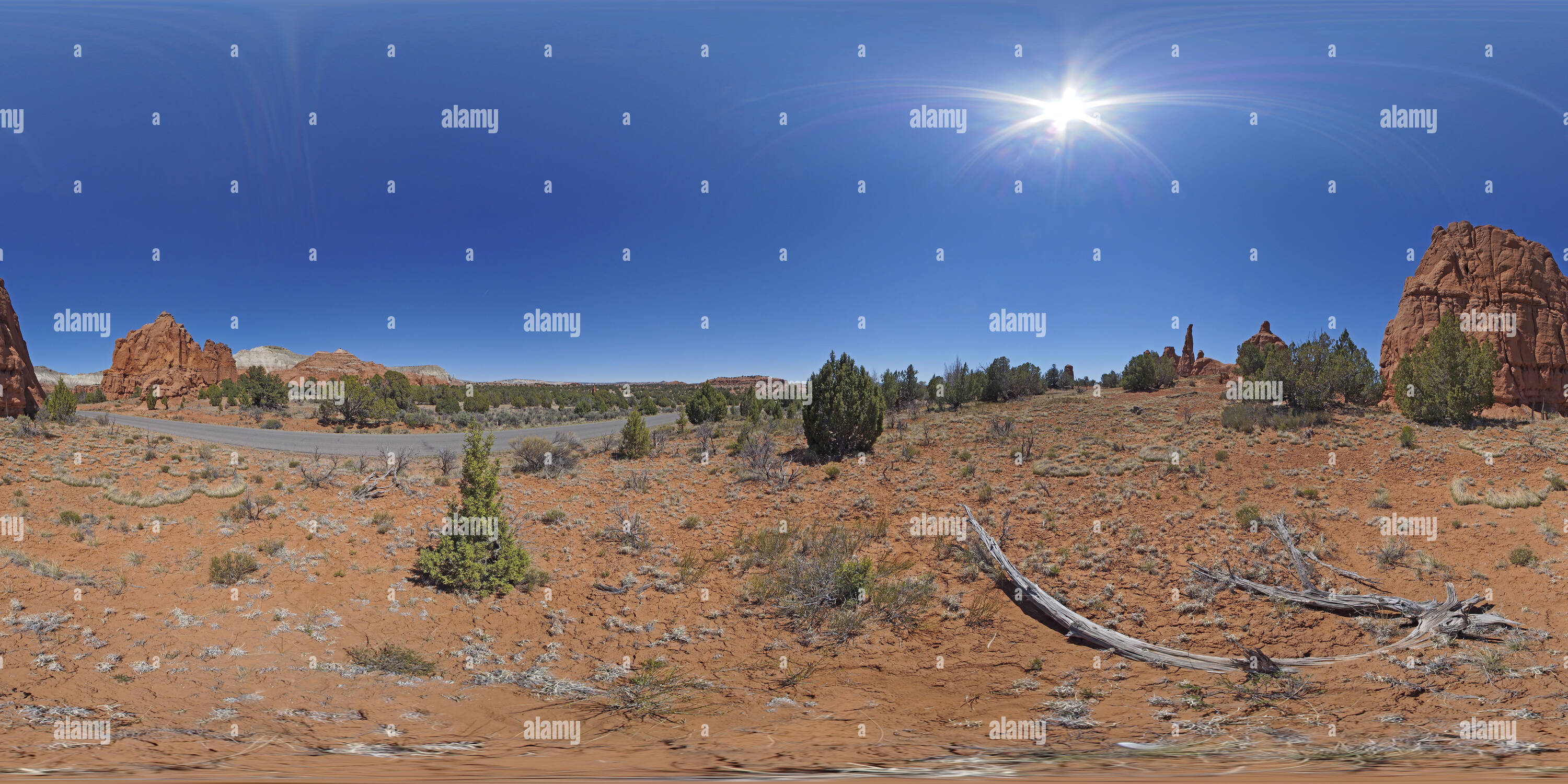 360° view of Red and yellow rock outcrops in Kodachrome Basin - Alamy