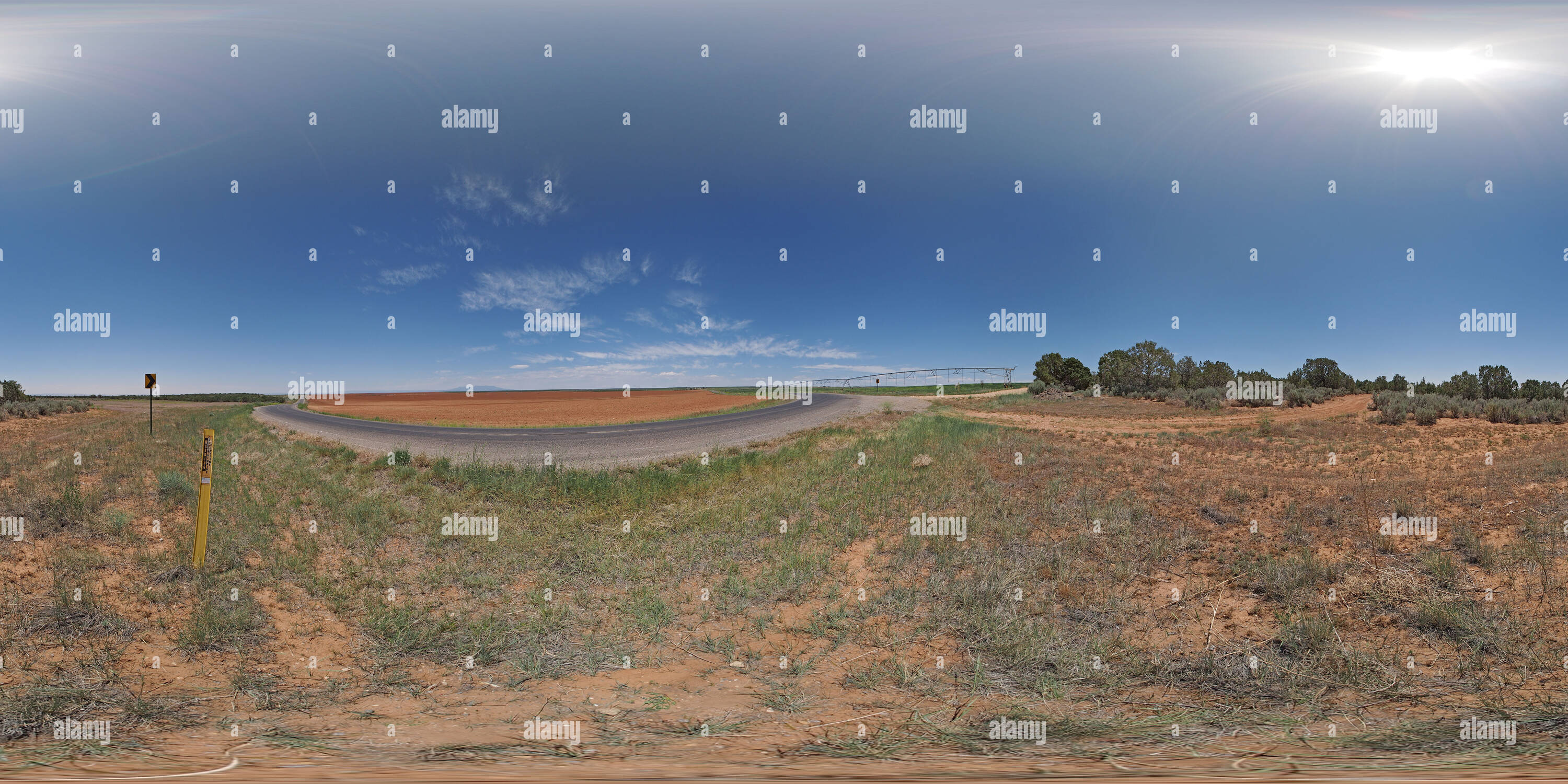 360° view of Irrigated agriculture on the Great Sage Plain - Alamy