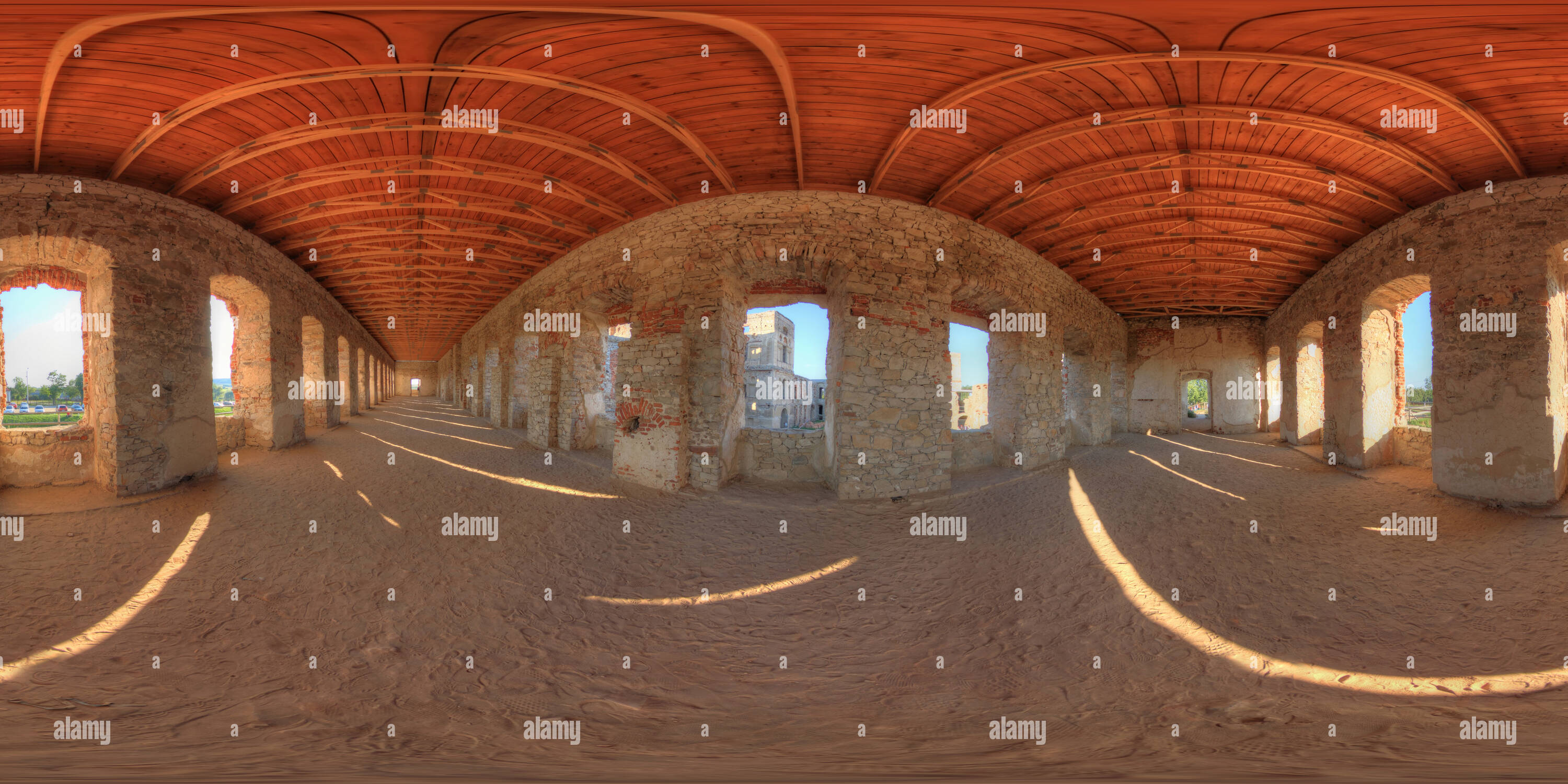 360 degree panoramic view of Ruins Of Krzyztopor, Ossolinski's Palace (210)