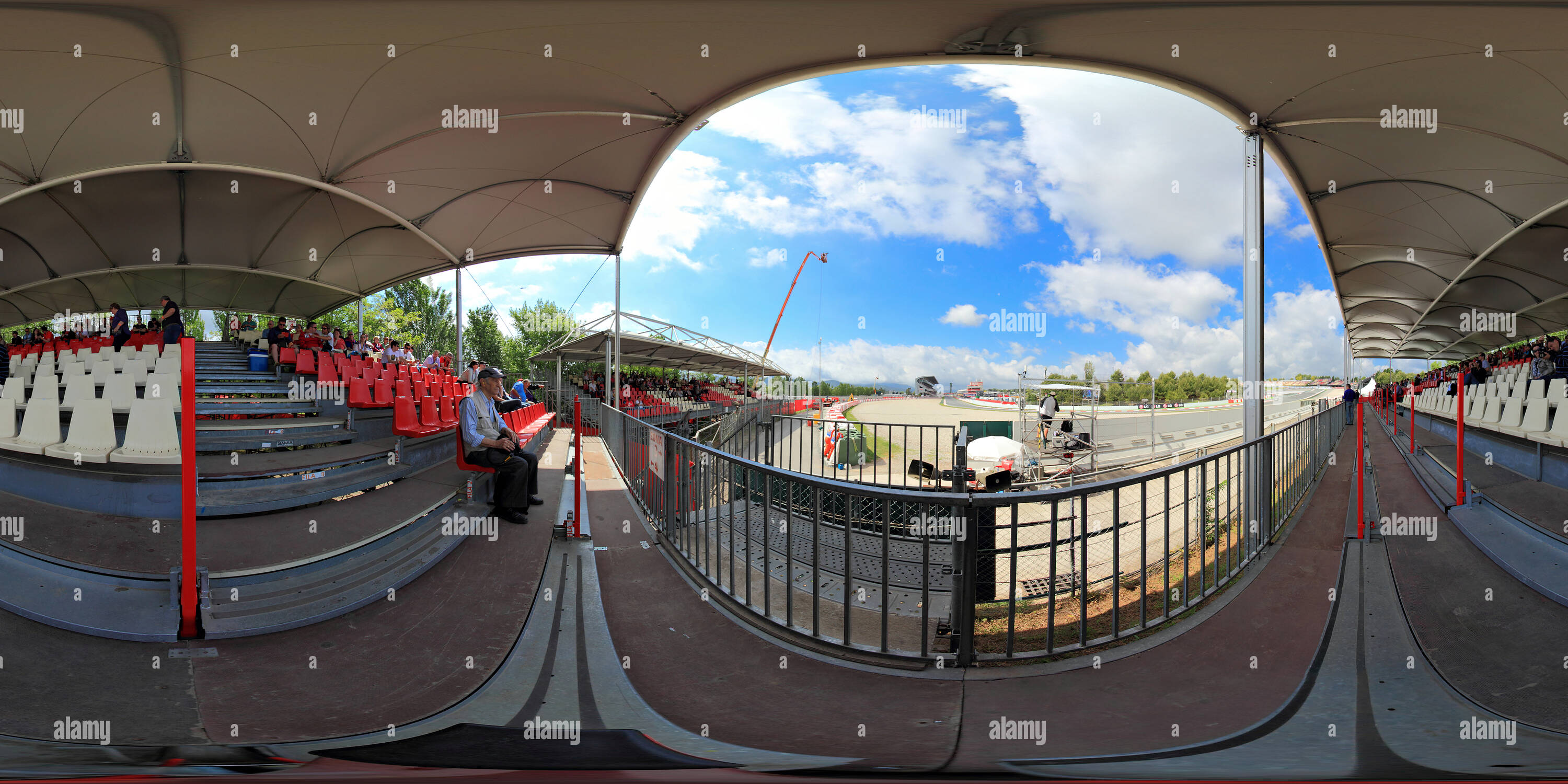 360° view of Formula 1 Circuit in Montmelo, Barcelona, Catalunya Alamy