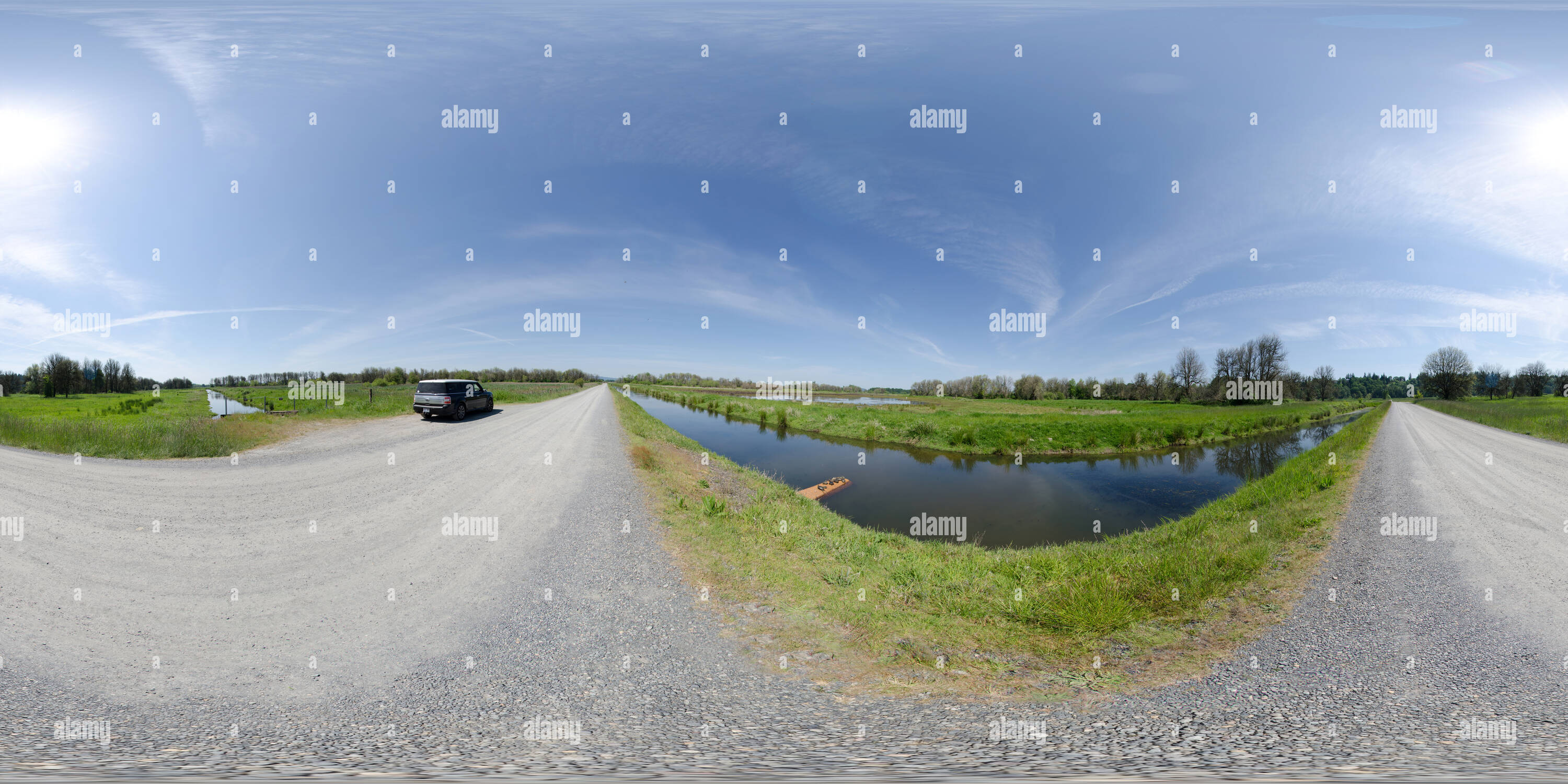 360 degree panoramic view of National Wildlife Refuge Ridgefield Washington