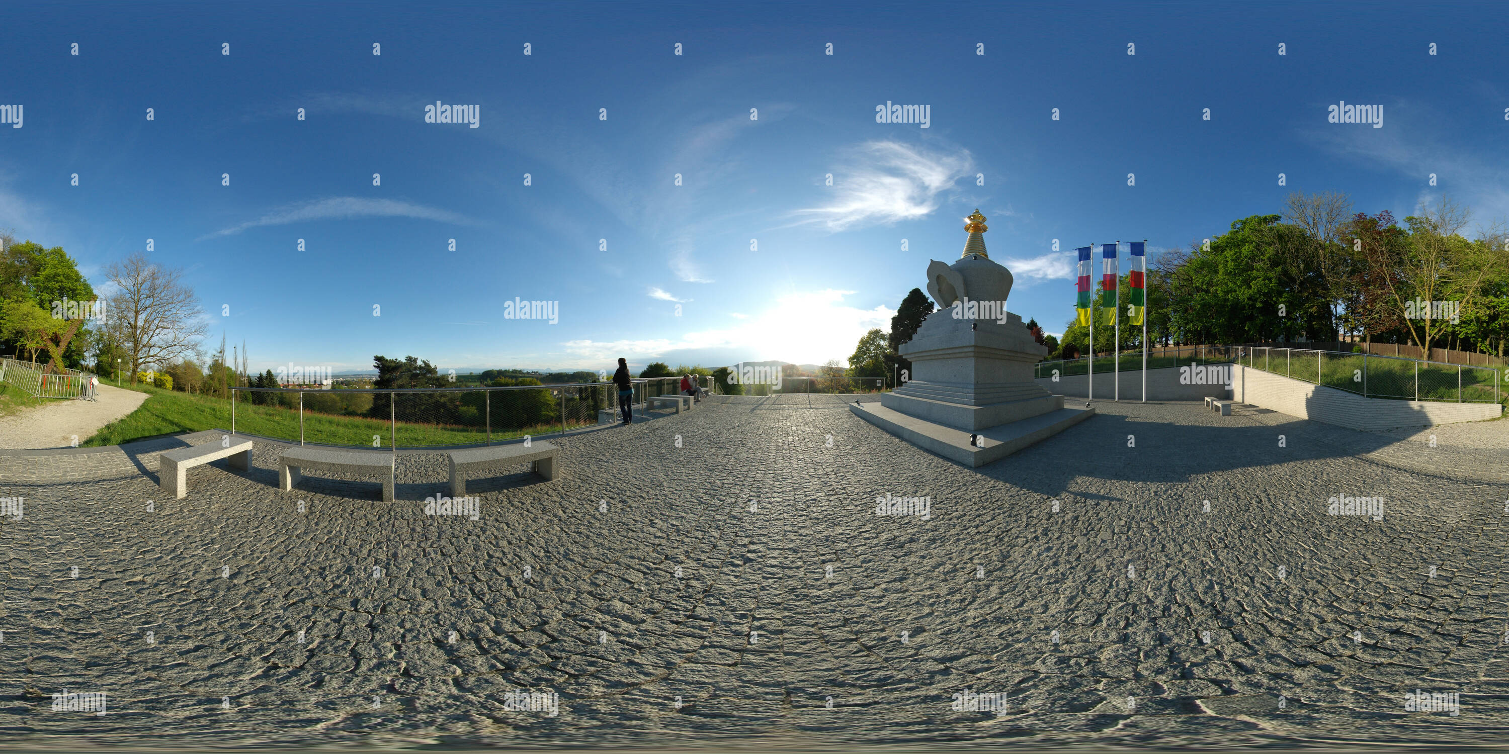 360 degree panoramic view of Stupa Linz