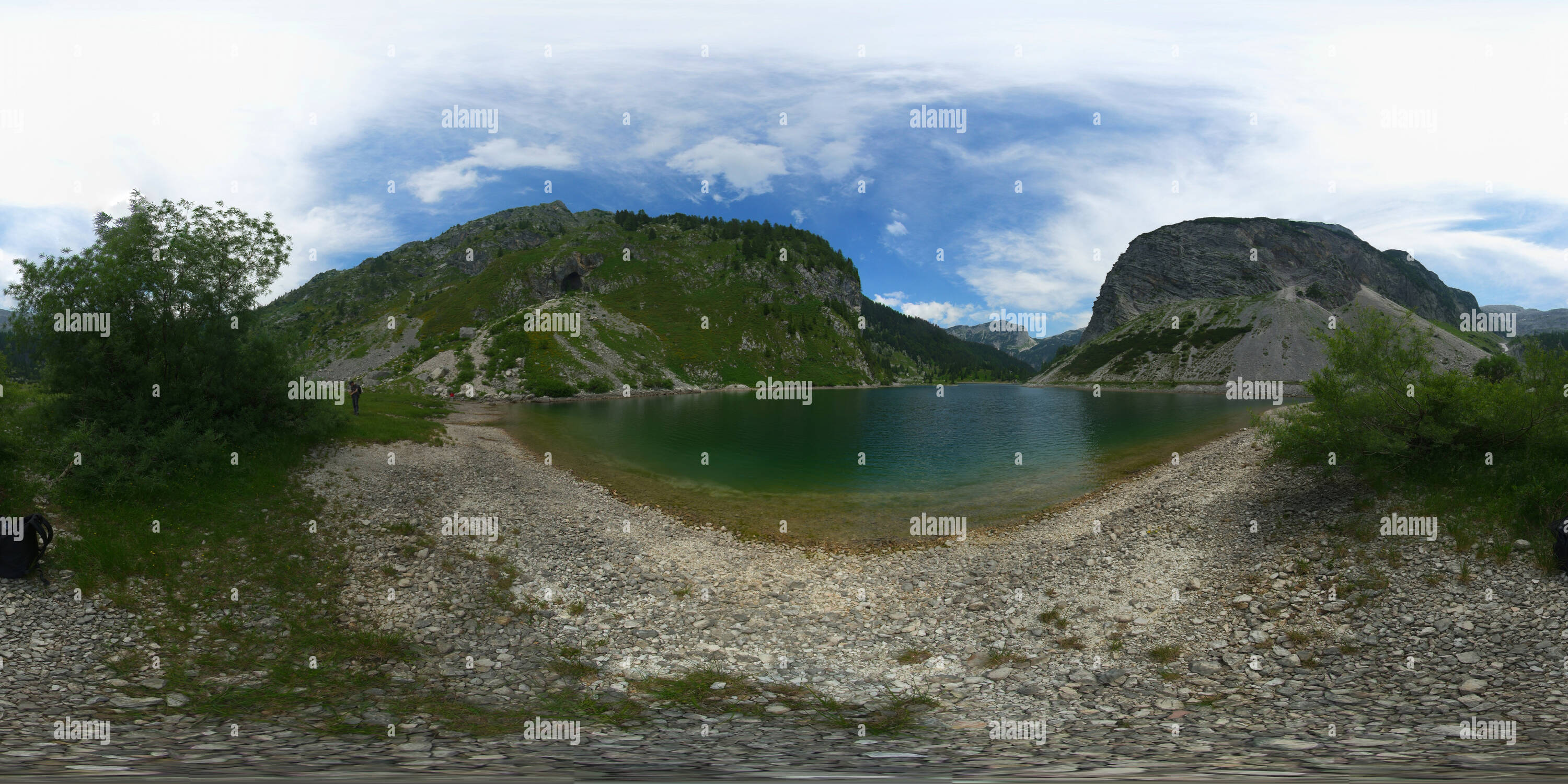 360 degree panoramic view of Krnsko Jezero South Lakeshore