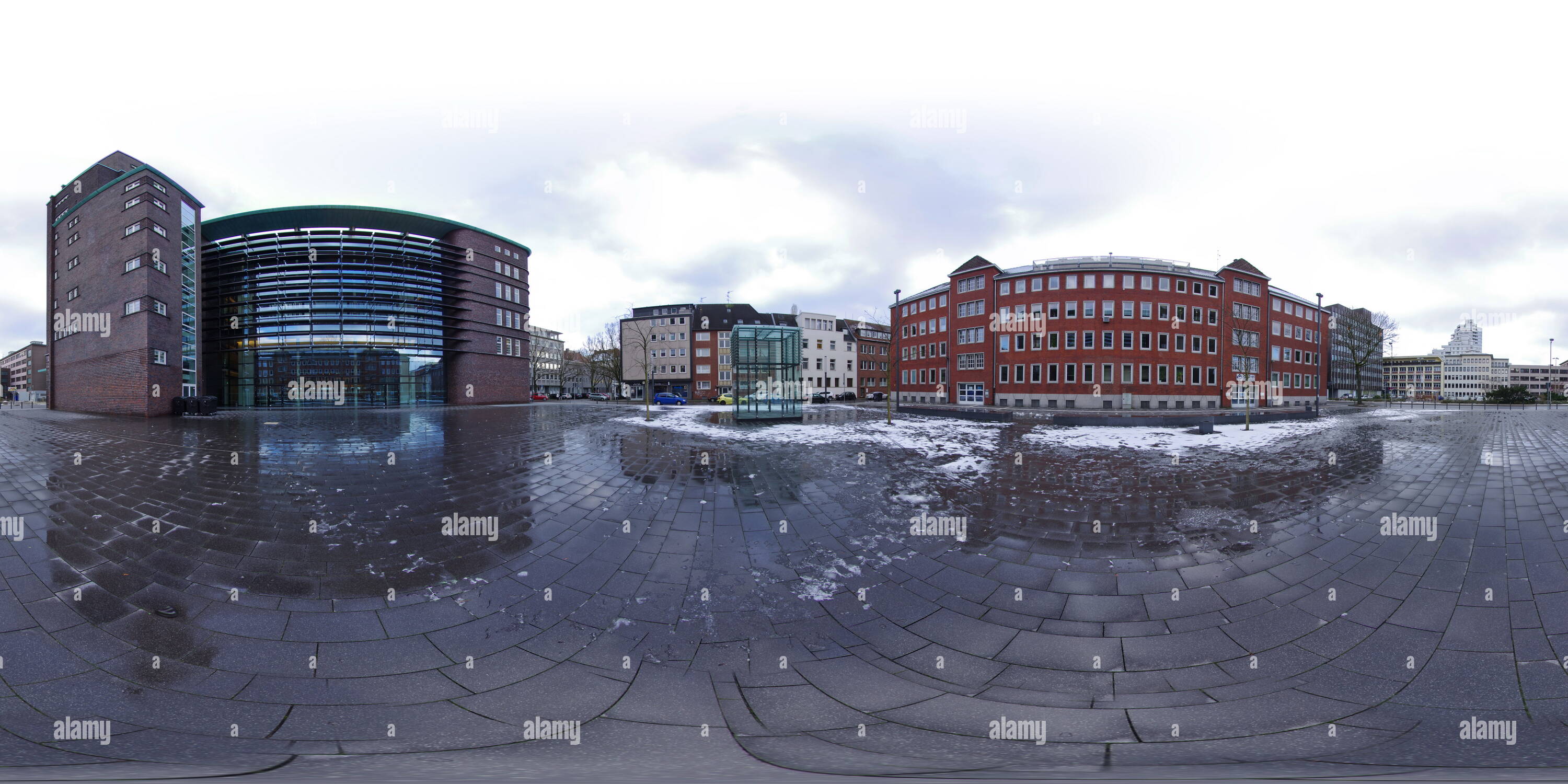 360 degree panoramic view of Alfred Fischer Square