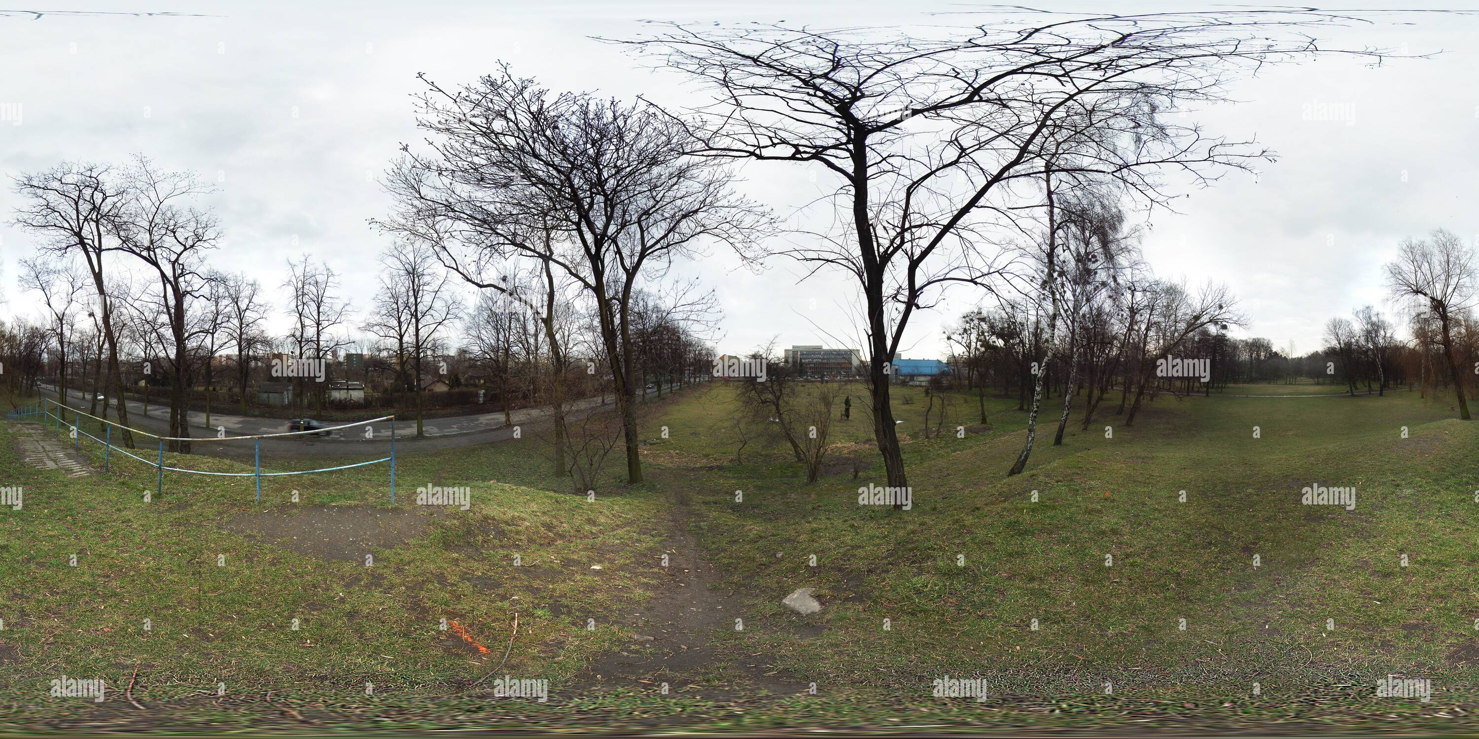 360 degree panoramic view of Gliwice - Bolesław Chrobry Park - view from the top of the 'Mouse Hill' ('Mysia Górka')