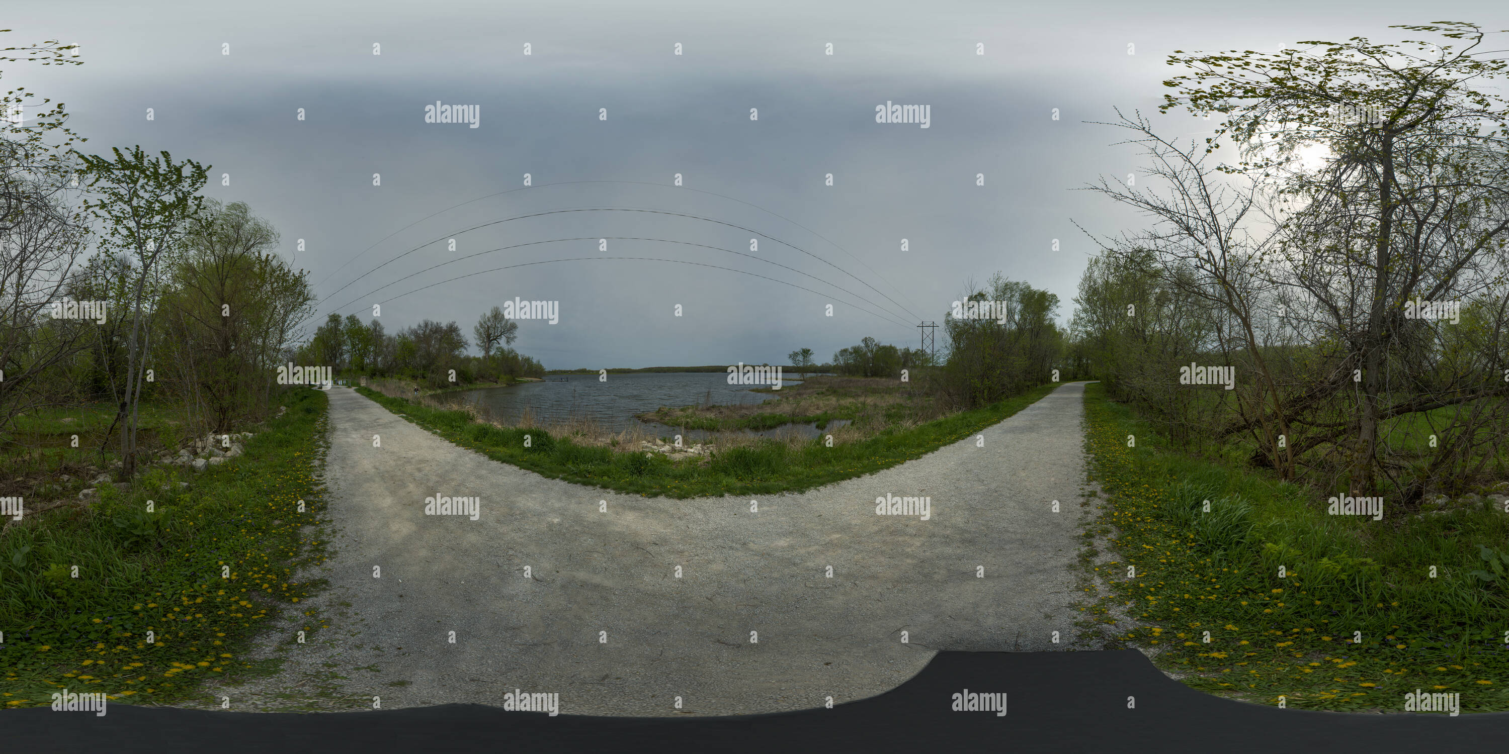 360° view of Raccoon River Valley Park trail Alamy