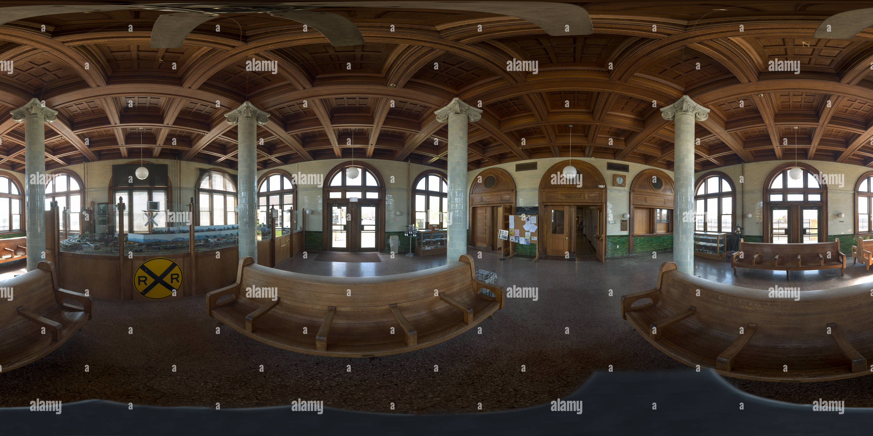 360° view of Creston Train Depot Interior Alamy