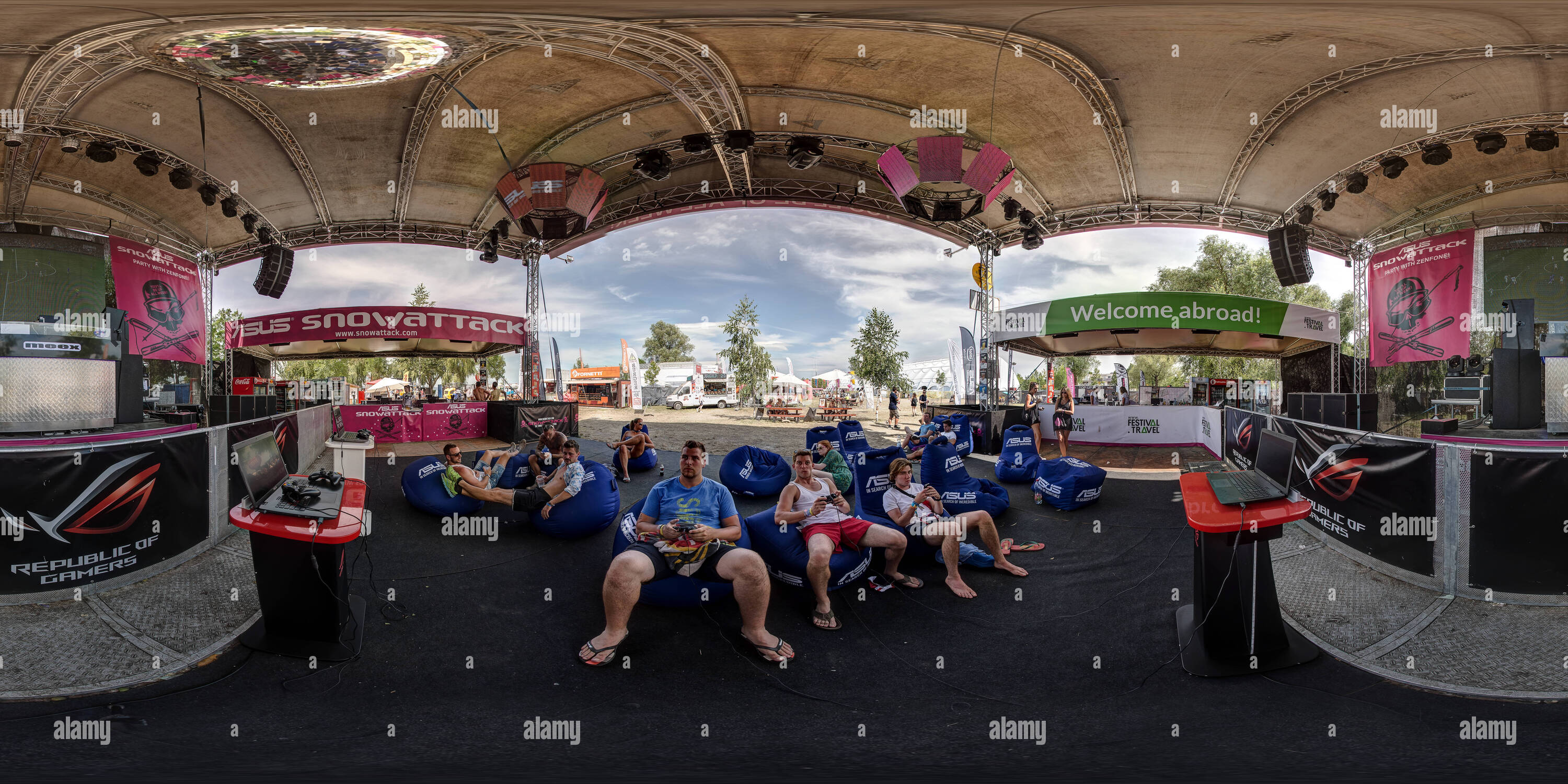 360° view of Balaton Sound Balaton Sound Music Festival 14 Alamy