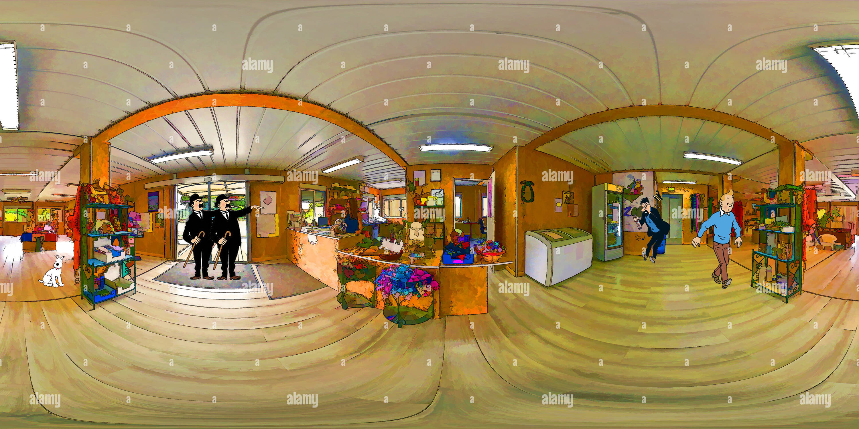 360° view of Spaycific'Zoo cartoon (72) France - Alamy