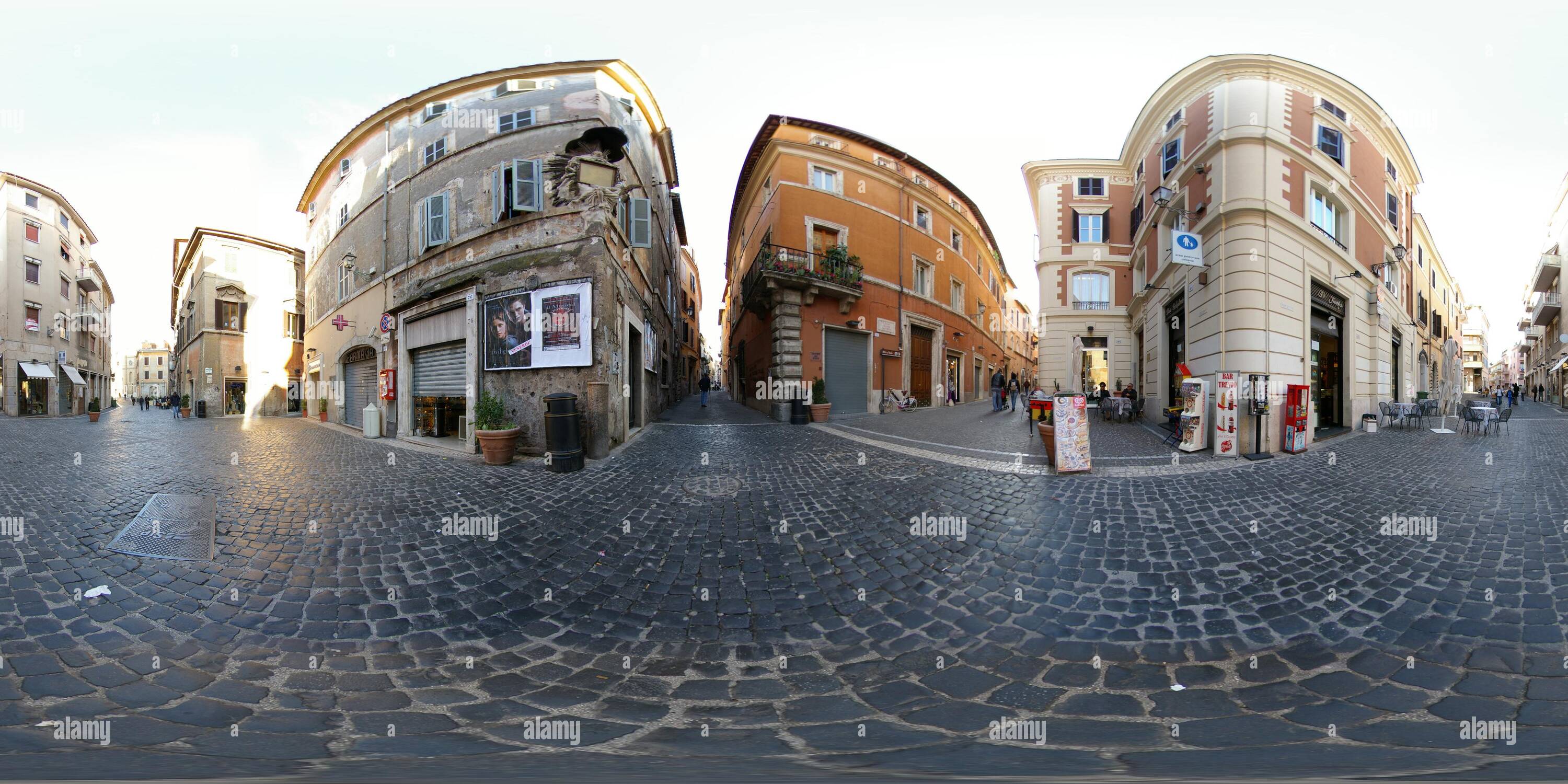 360 degree panoramic view of Citta di Tivoli via del Trevio