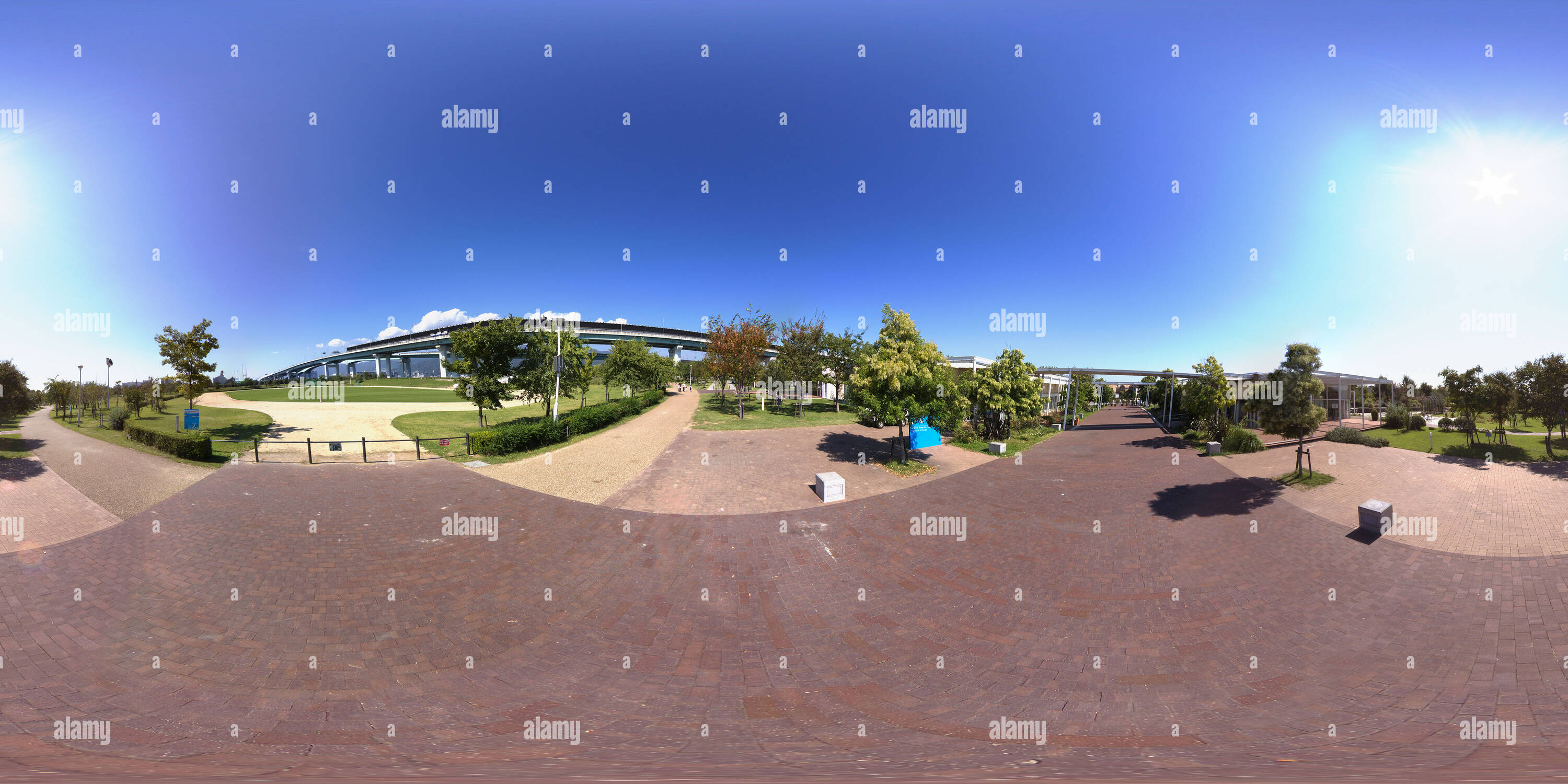 360 degree panoramic view of Ashiya City Grand Park