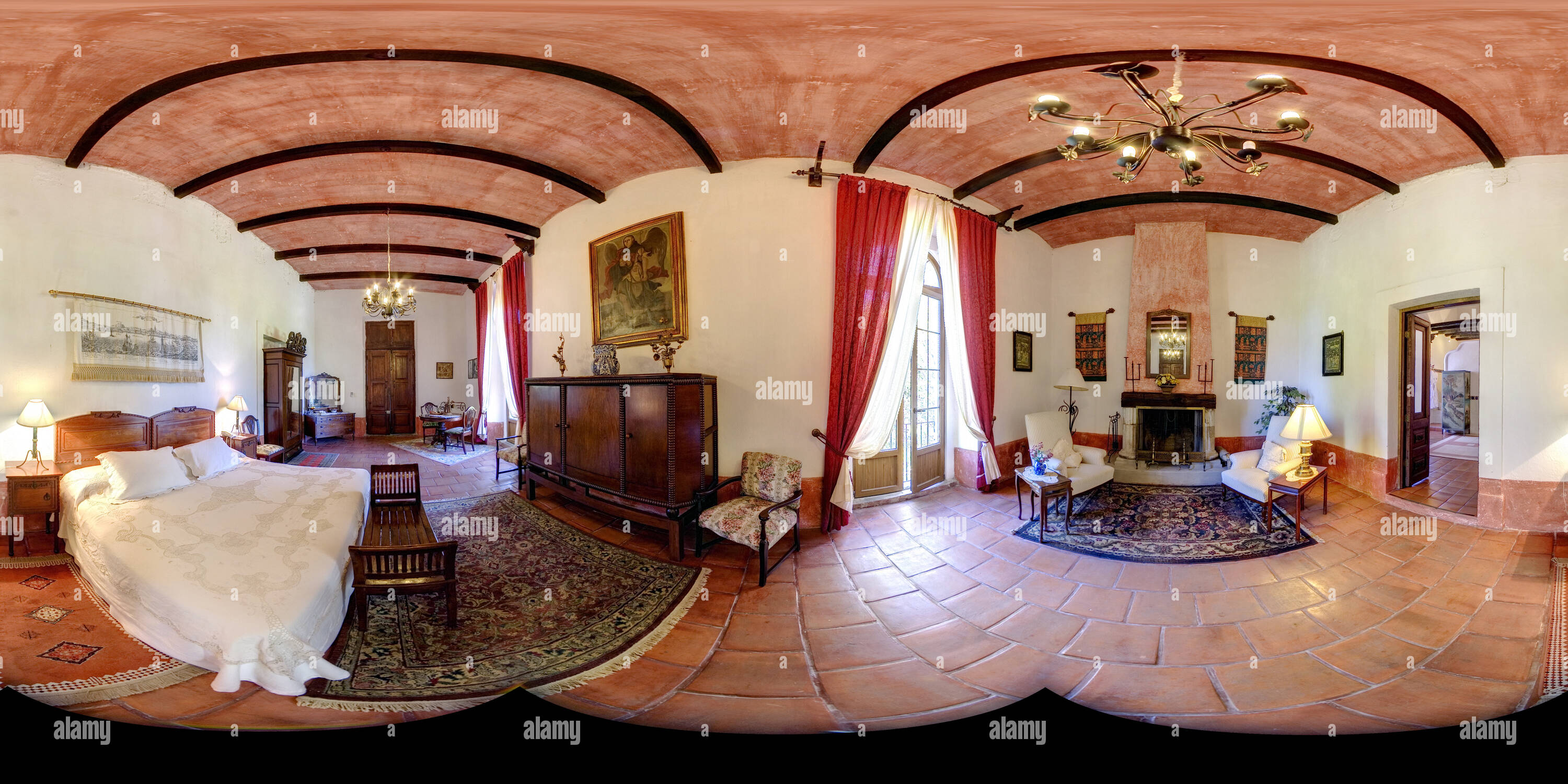 360° view of Bedroom 3 - Hacienda El Carmen 32 - Alamy