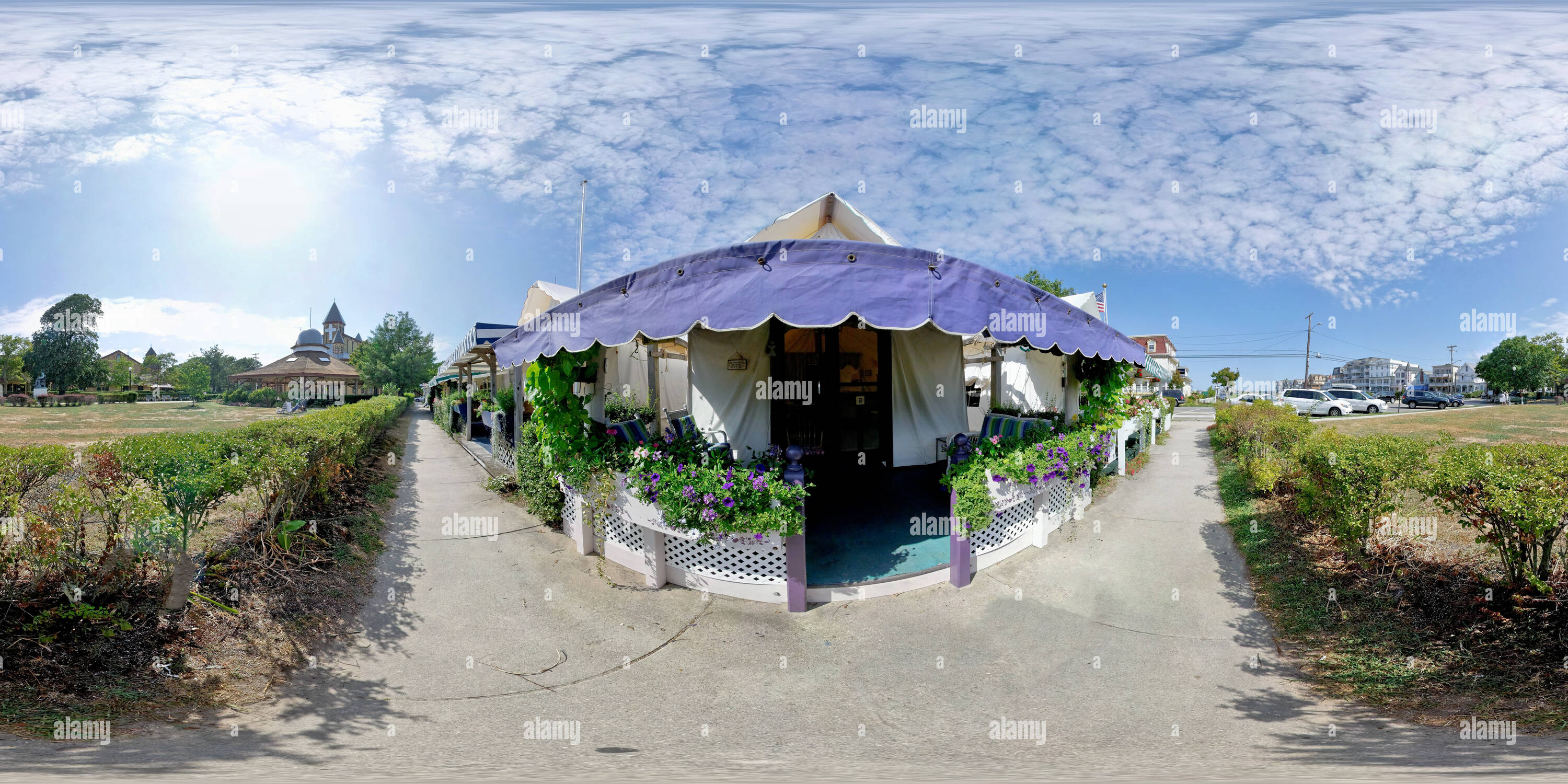 360° view of Tent Colony, Ocean Grove, New Jersey - Alamy