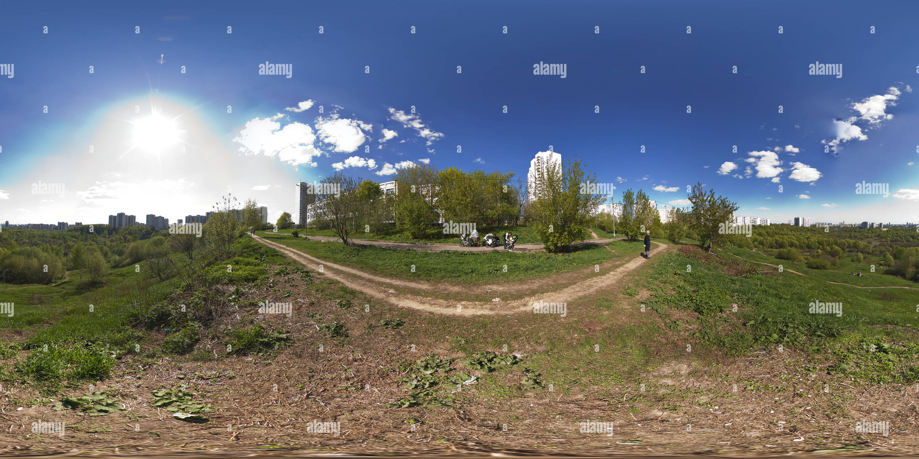 360 degree panoramic view of Shodnenskaya bowl (Skhodnenskiy bucket). Point North.