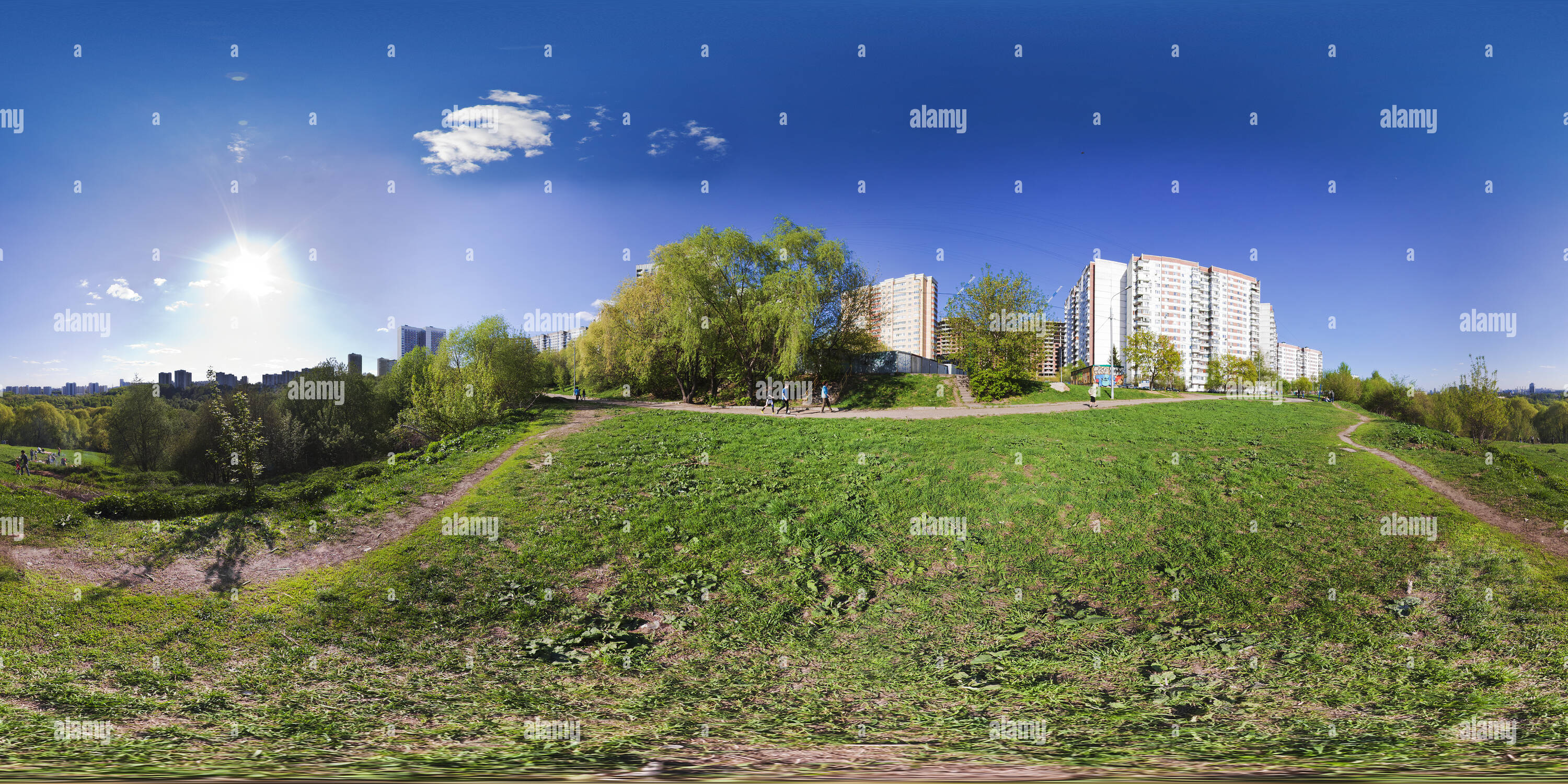 360 degree panoramic view of Shodnenskaya bowl (Skhodnenskiy bucket). Point Northeast.