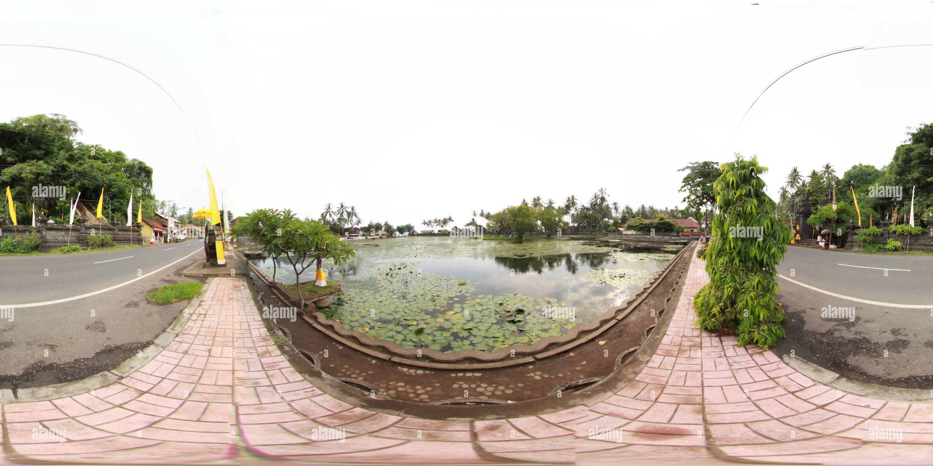 360 degree panoramic view of Pond Candi Dasa
