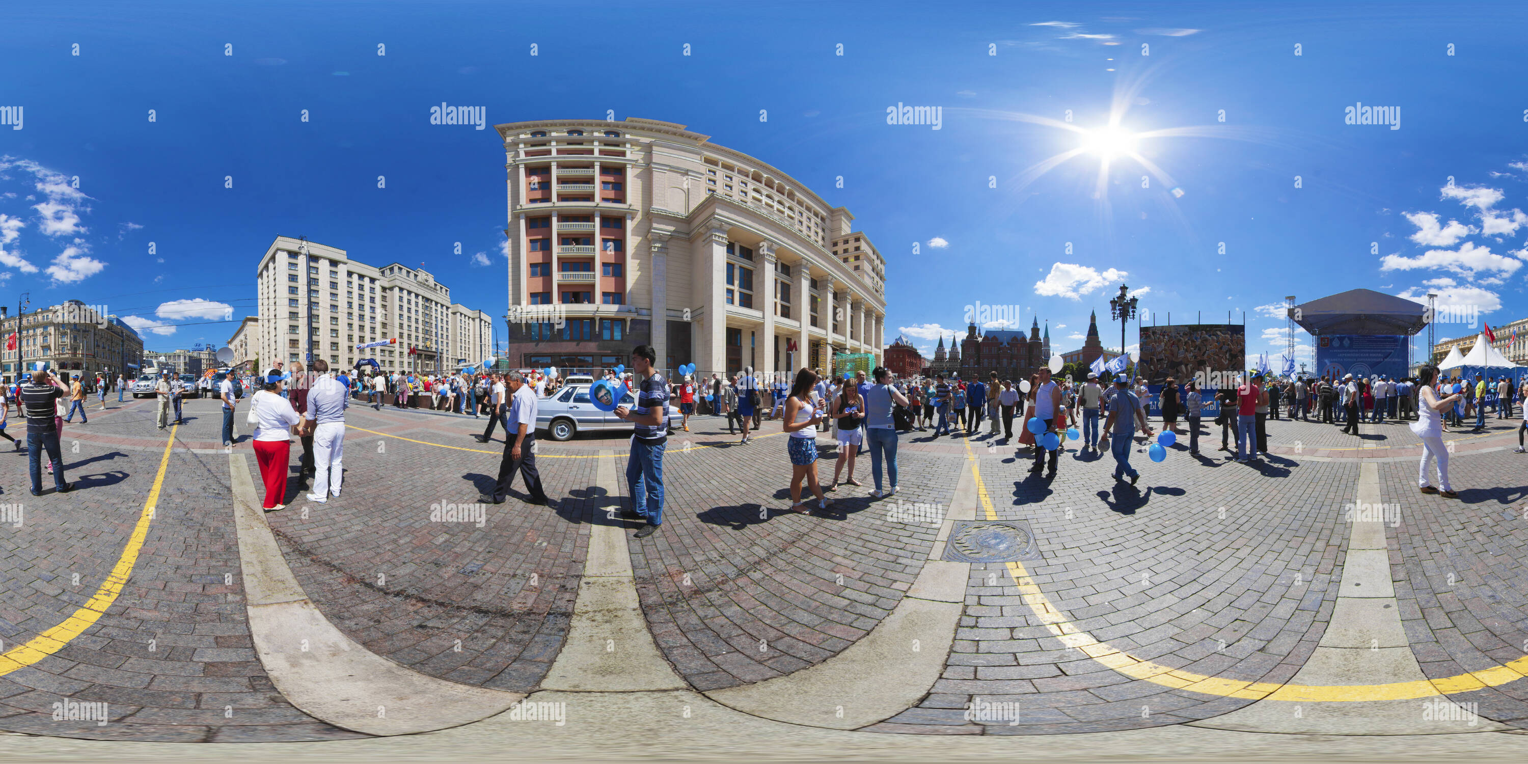 360° view of Manege Square. Day of Russia. International competition ...