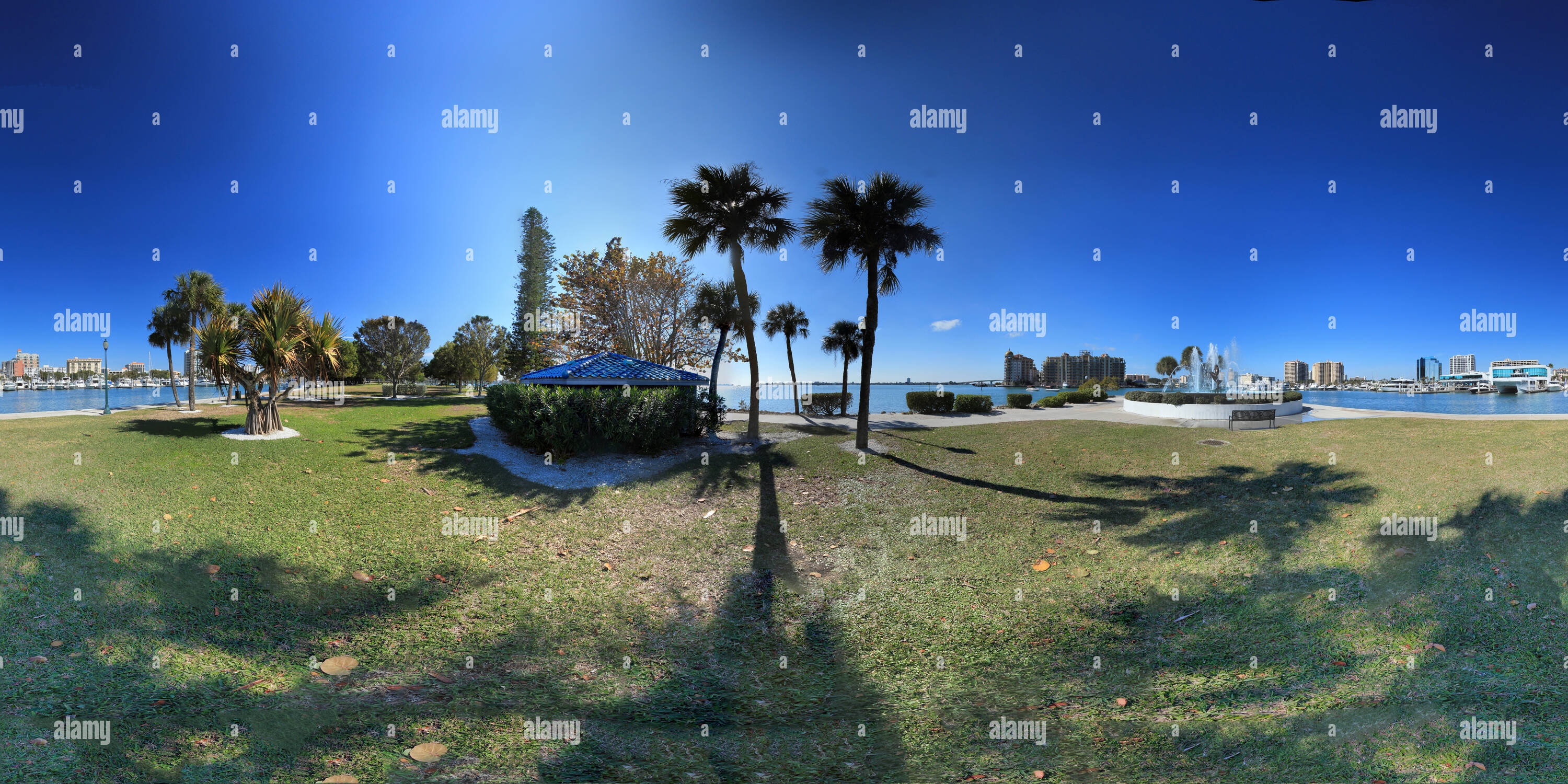 360° view of Sarasota Island Park - Alamy