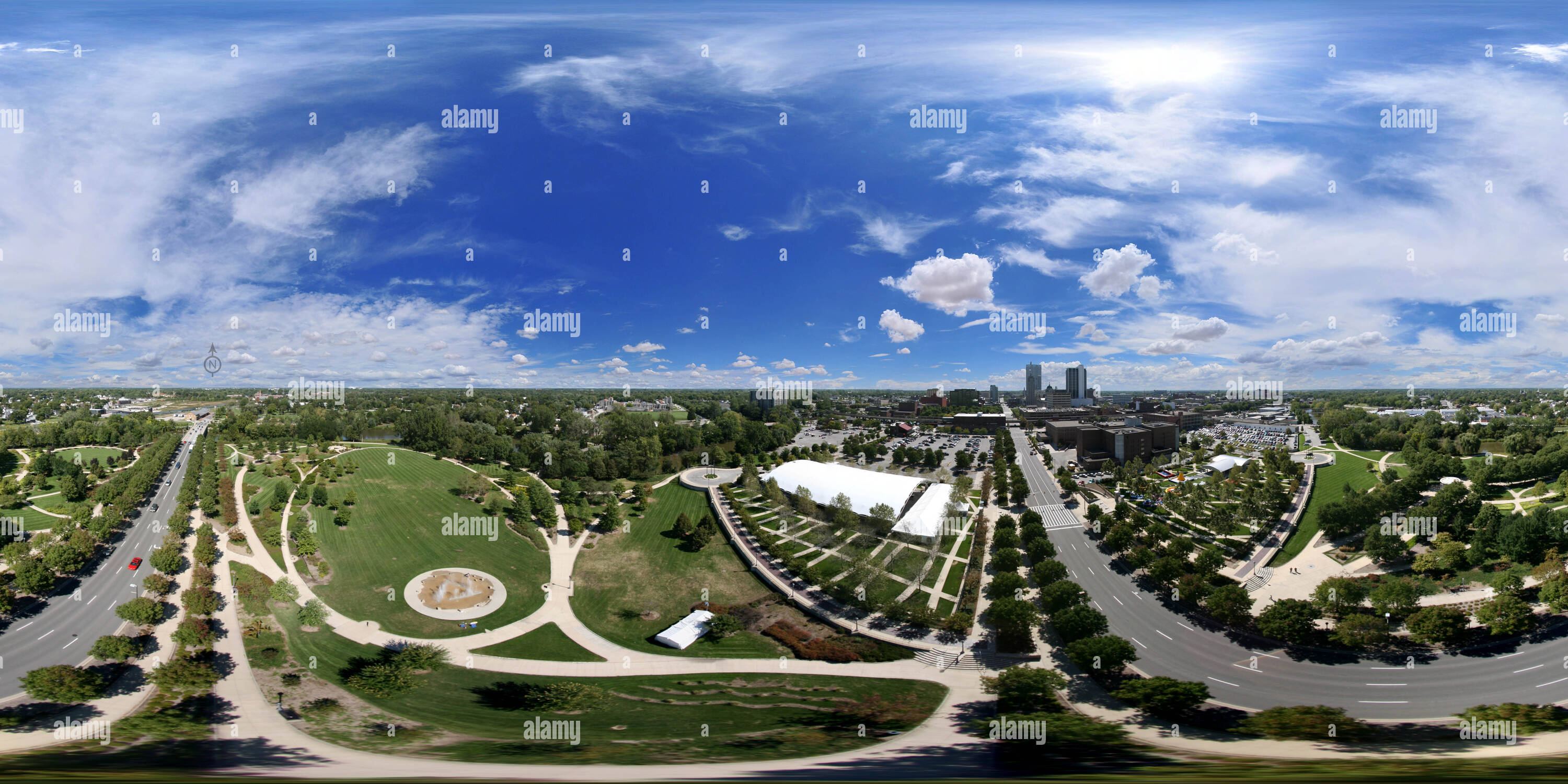 360° view of Headwaters Park - Fort Wayne - Alamy