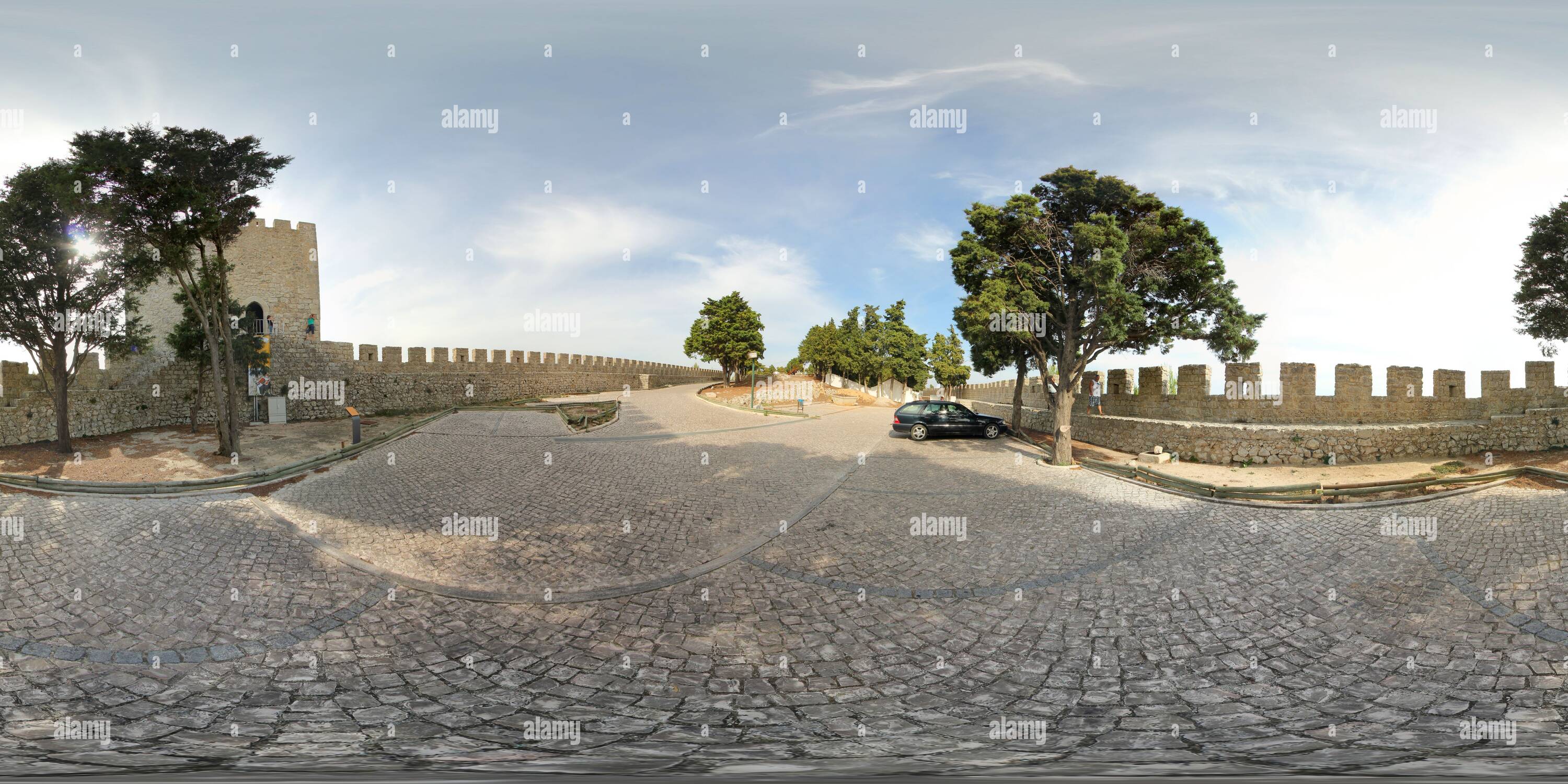 360 degree panoramic view of castelo de sesimbra