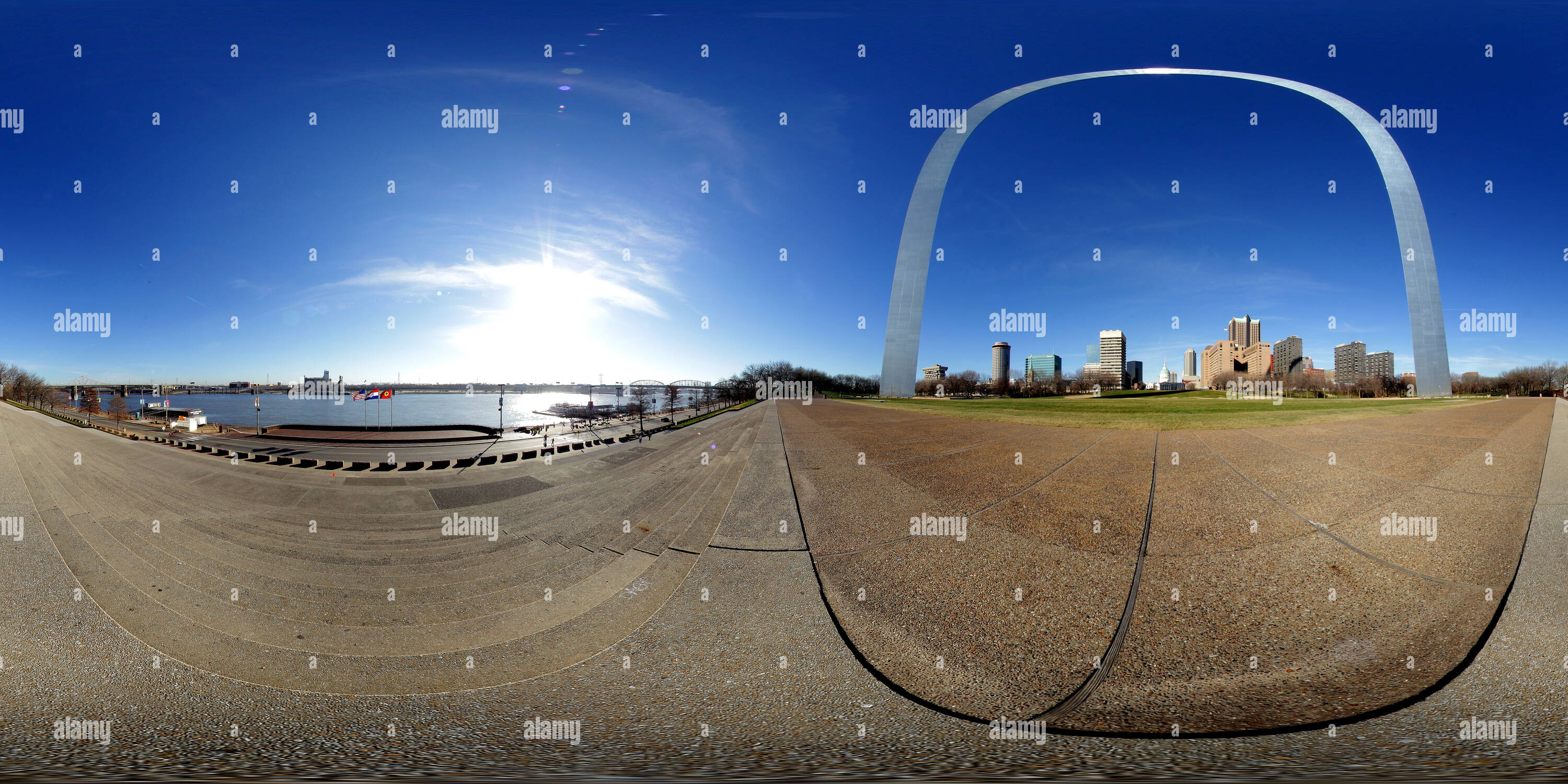 360° view of St Louis Arch - Alamy