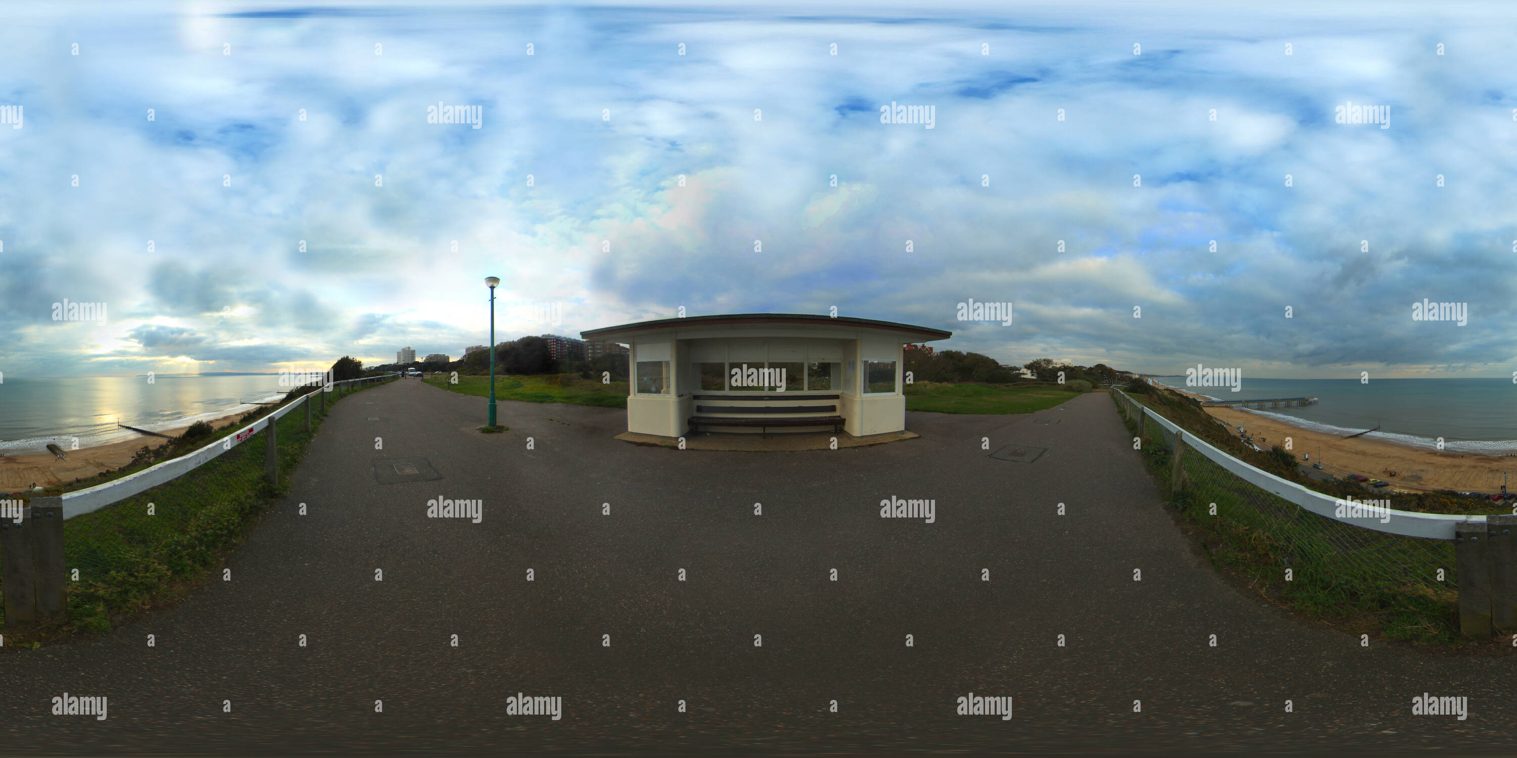 360° view of Eastcliff Sea View in Bournemouth UK Alamy