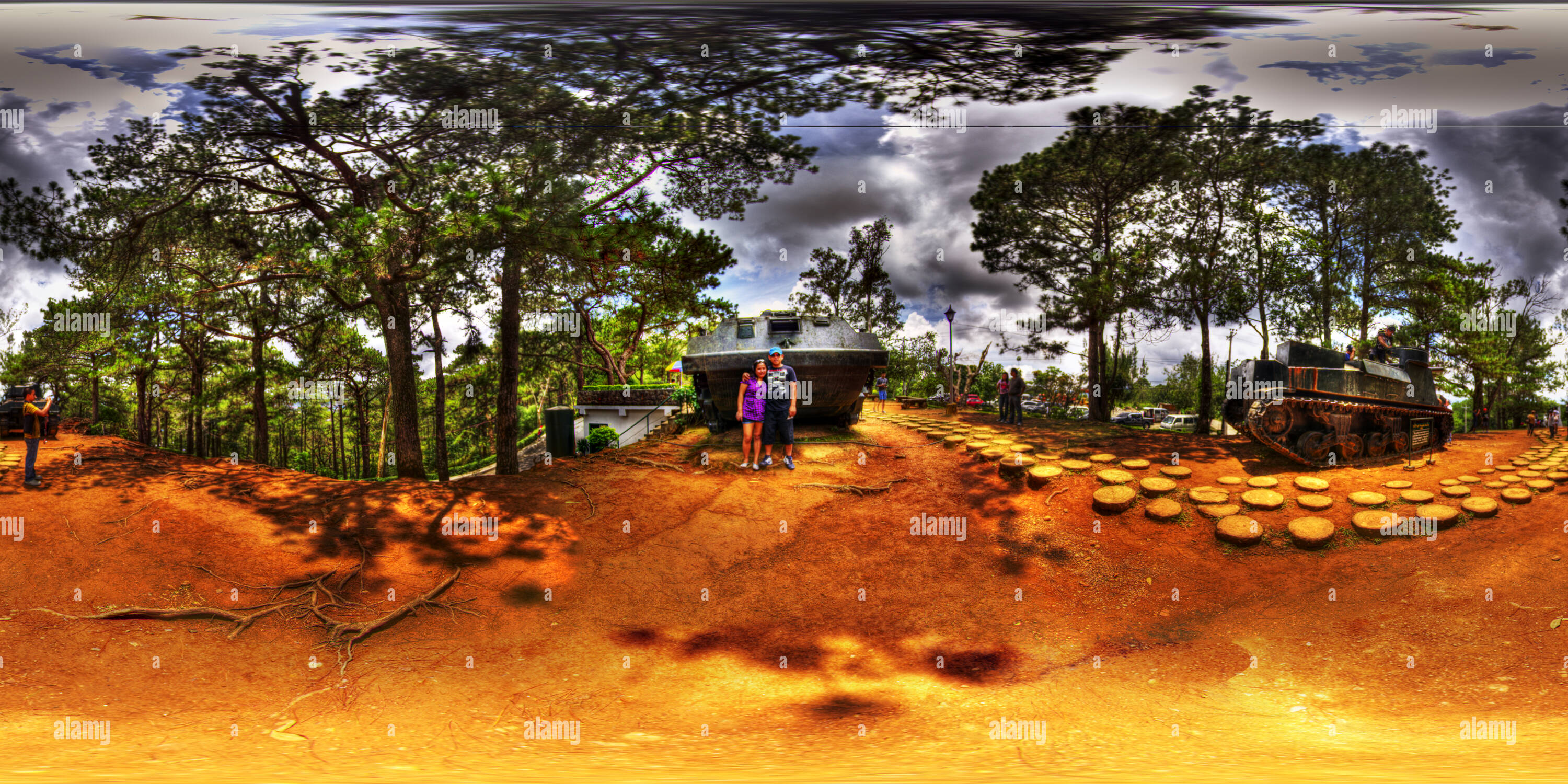 360 degree panoramic view of Korean War Memorial, PMA, Baguio City, with Arnel and Sarah Alota