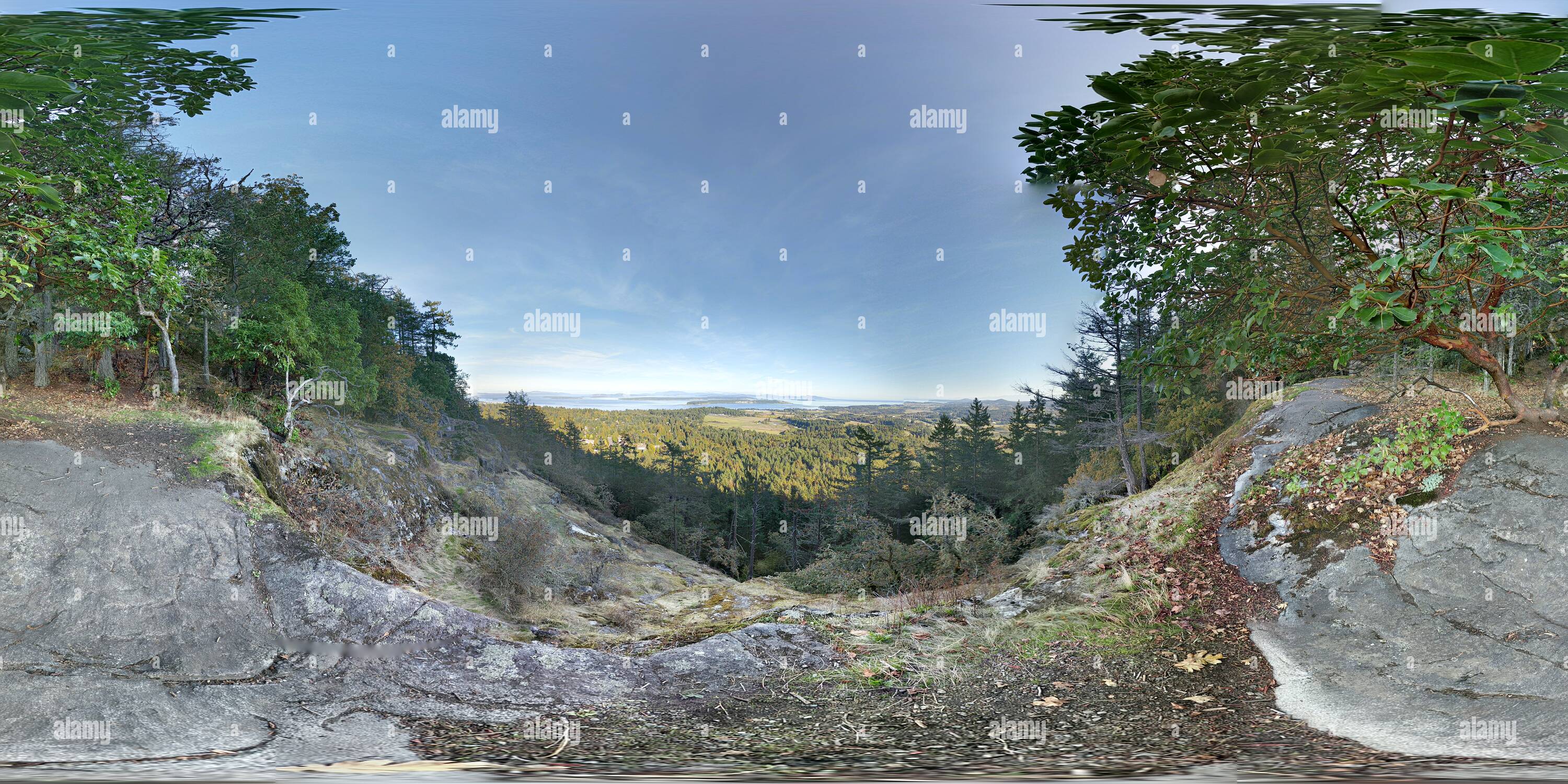 360° view of John Dean Park Lookout to Saanich Inlet - Alamy