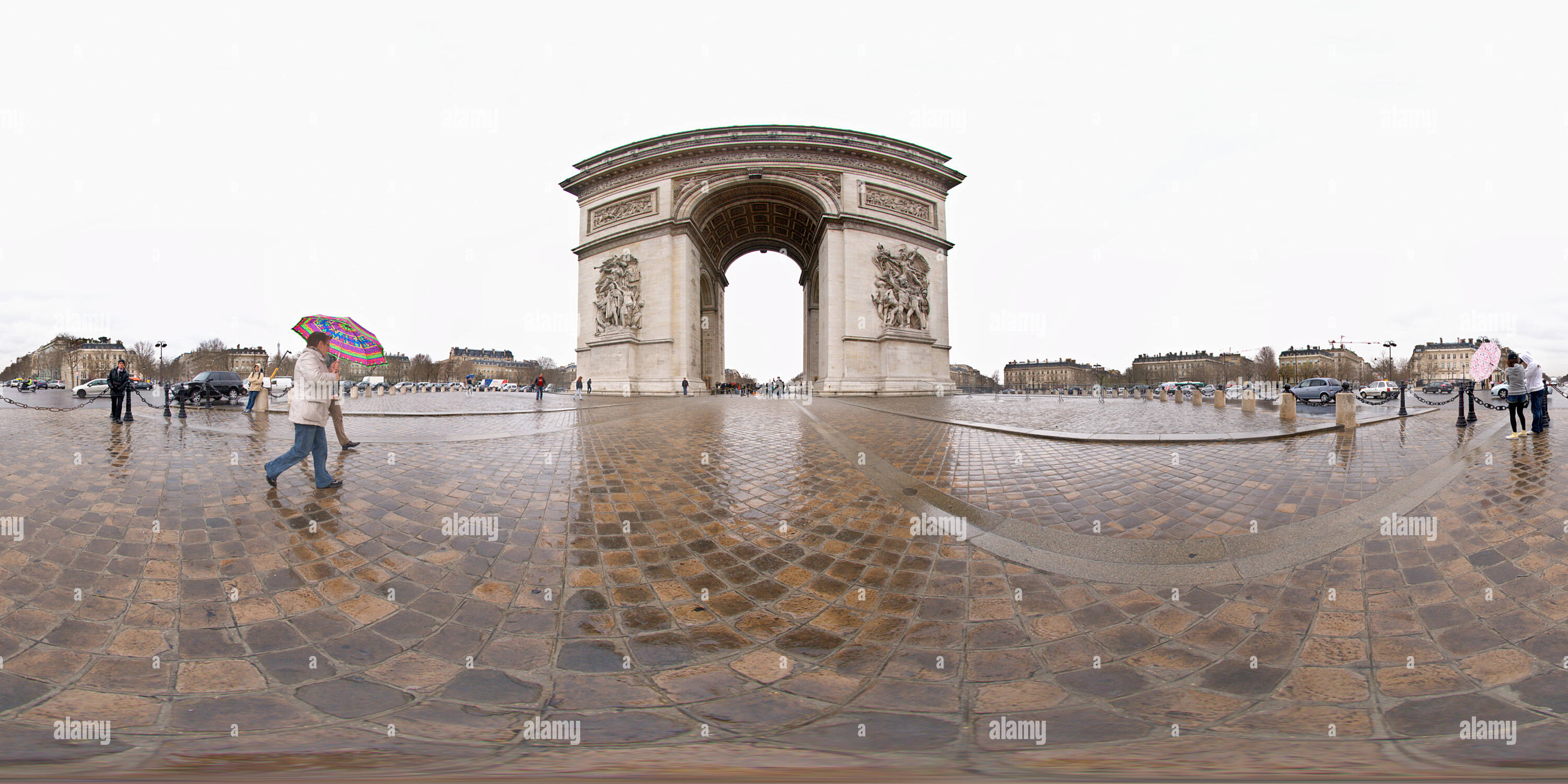 360° view of Arc de Triomphe - Alamy