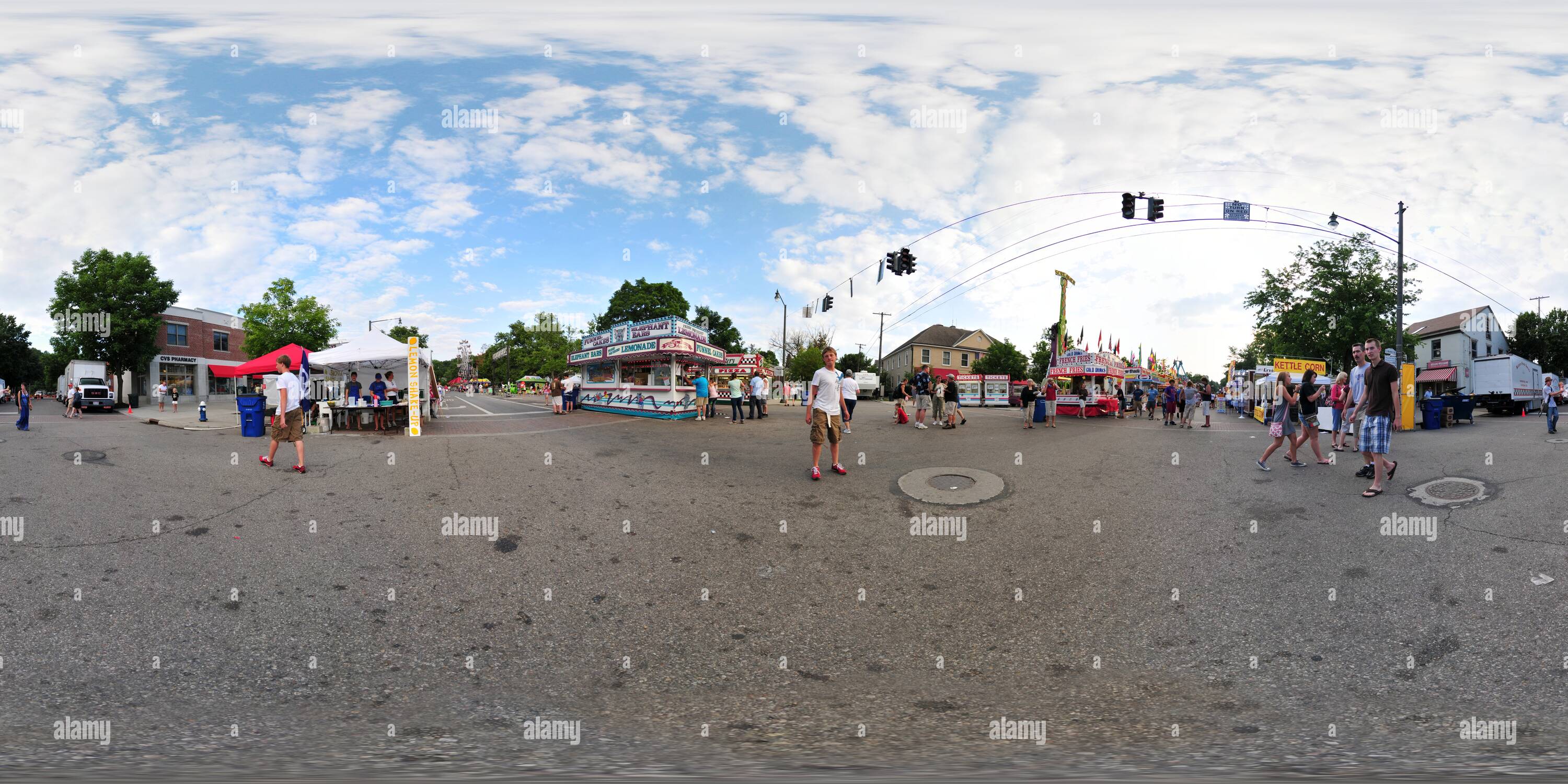 360° view of Kiwanis Sponsored 4th of July Celebration, Granville Ohio