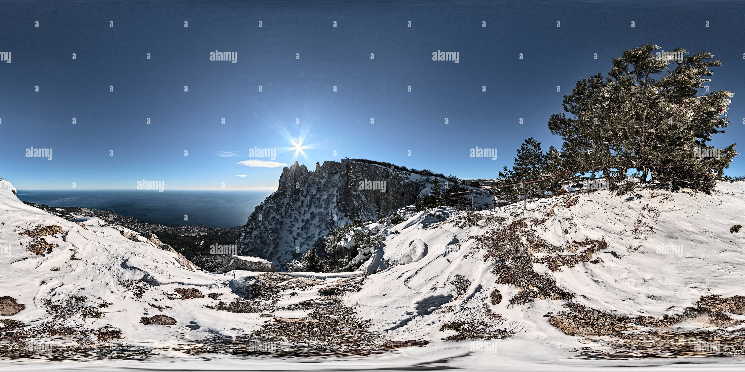 Snow 360 360° view of Snow, sun and height - Alamy