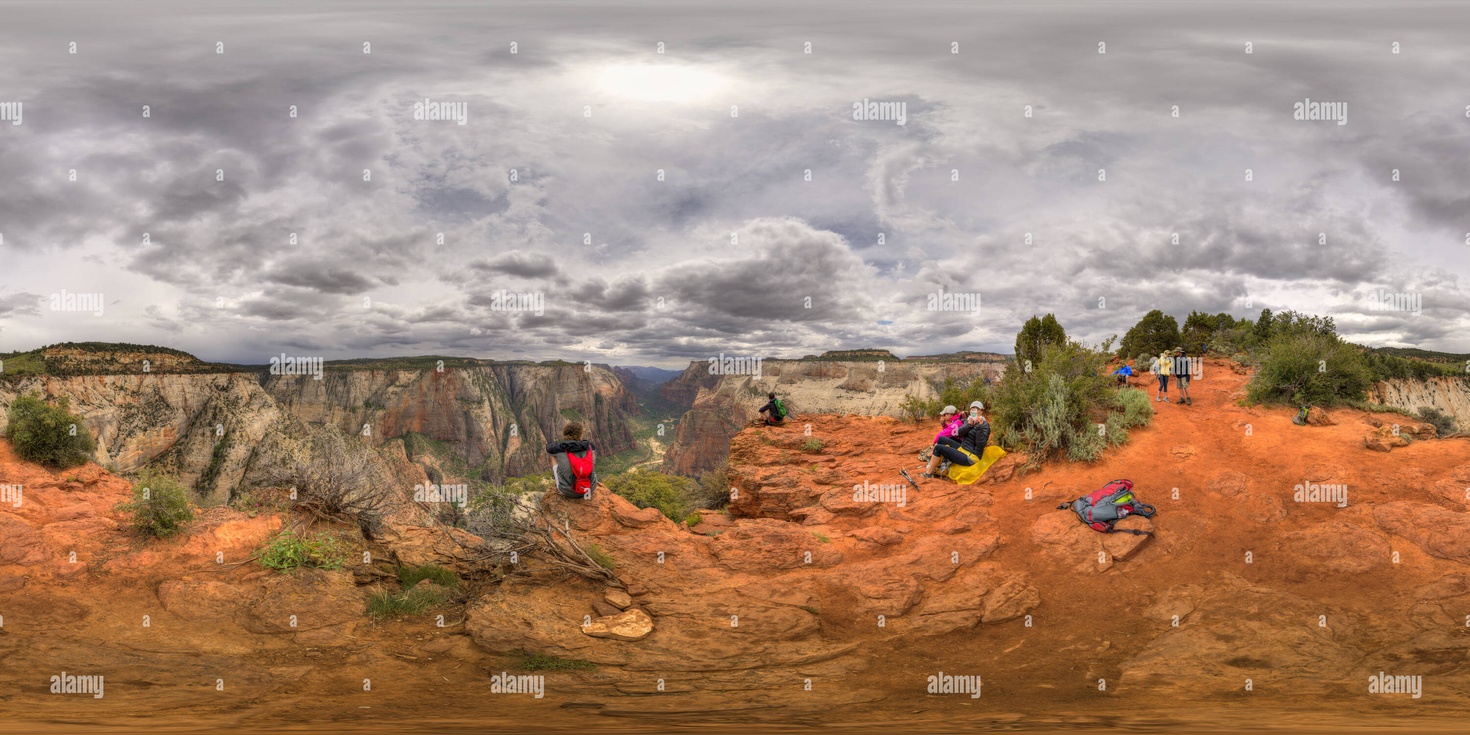 360° view of Observation Point, Zion National Park, Utah Alamy